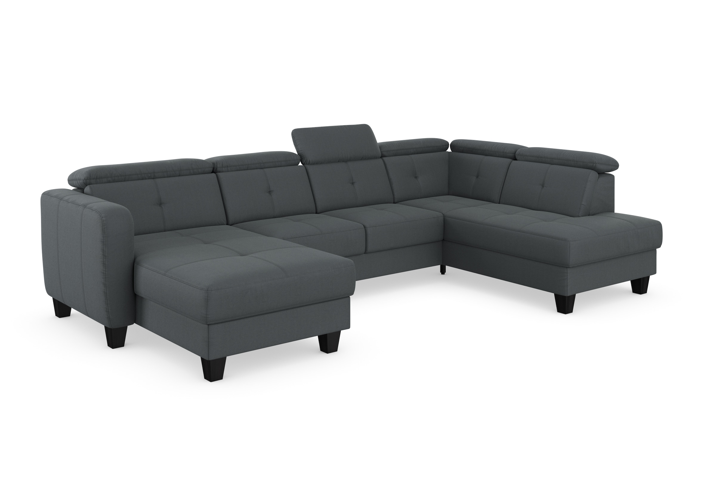 sit&more Wohnlandschaft »Belluci U-Form« Kopfteilverstellung und Federkern, wahlweise mit Bettfunktion