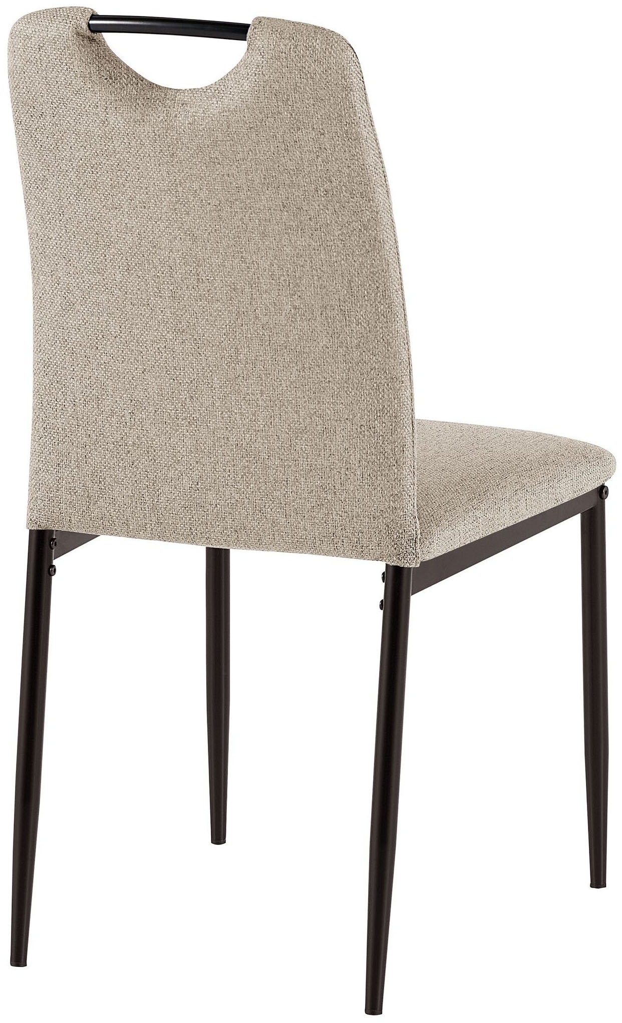 OTTO home Esszimmerstuhl »Rom« (Set) 2 Stk.bequemer Stuhl mit hochwertigem Stoffbezug und Griff im Rücken