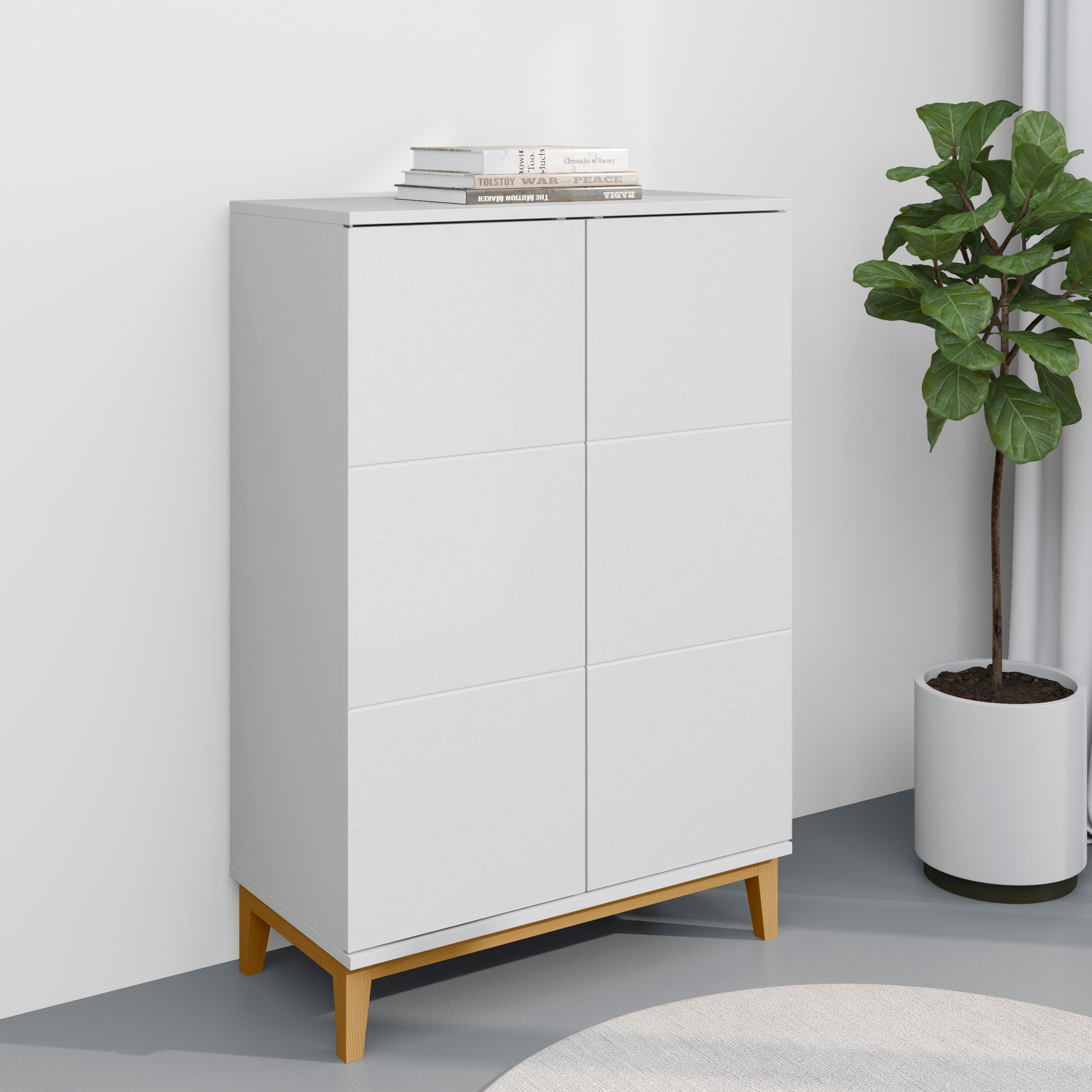 OTTO home Highboard »Maryd« 1 Stk. tlg. Hochkommode mit Untergestell in Holzoptik