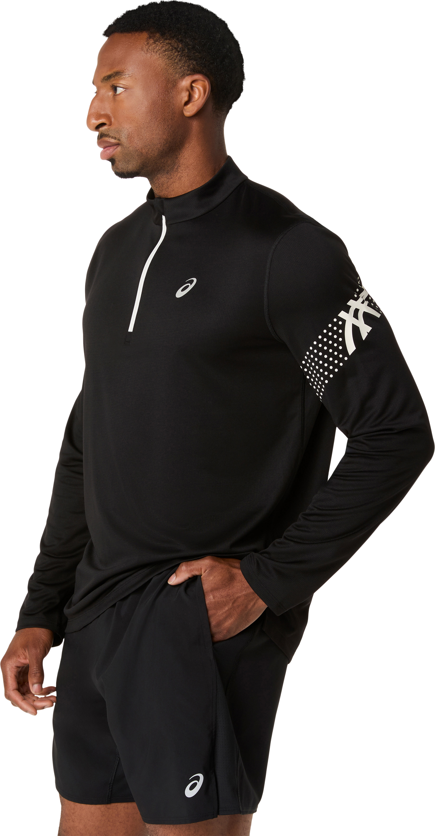 Asics Laufshirt »ICON LS 1/2 ZIP TOP« Schnelltrocknend, Atmungsaktiv, Reflektierend