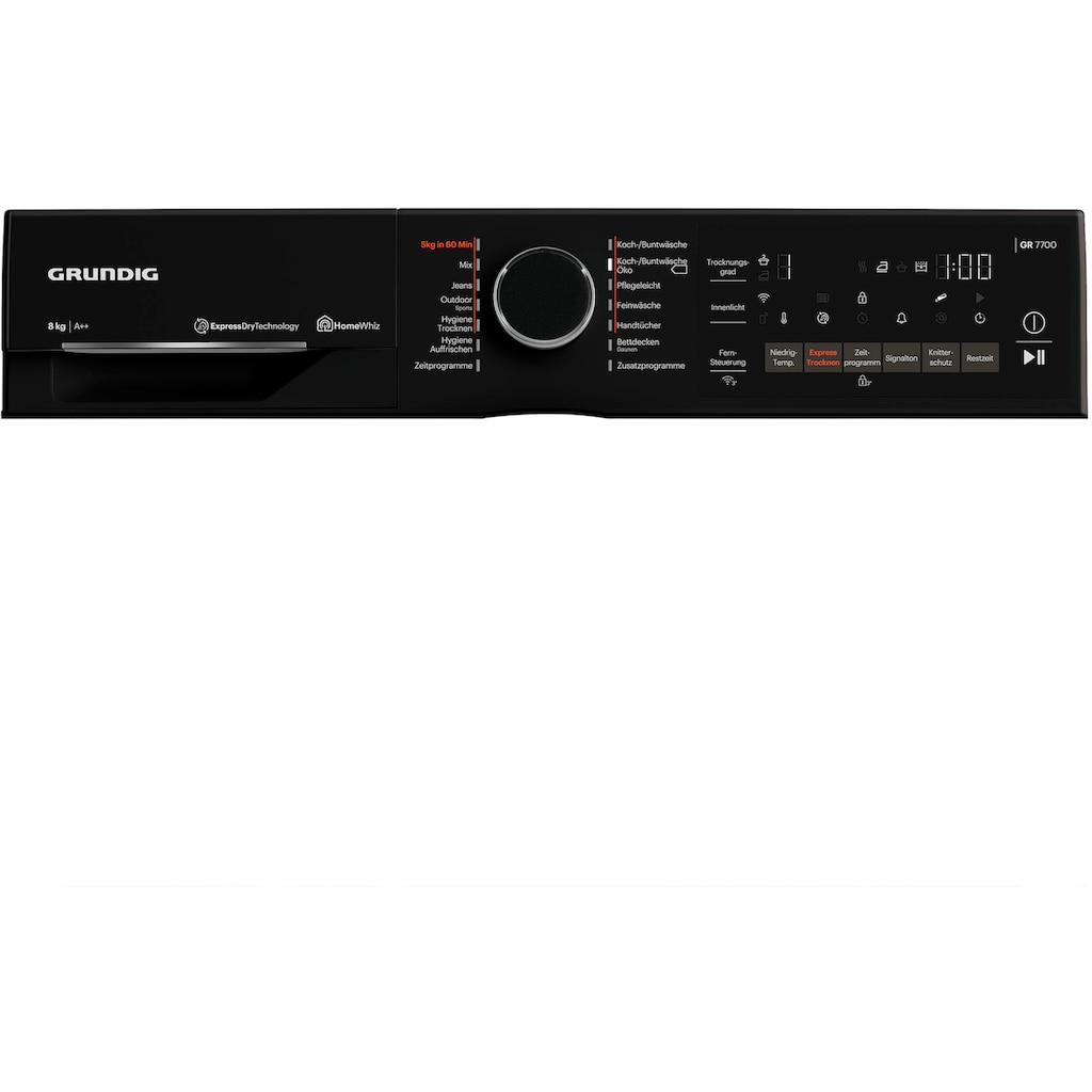 Grundig Wärmepumpentrockner »GT77823WHF12«, 8 kg