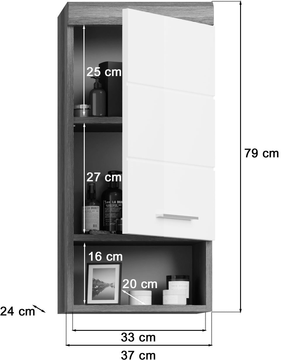 INOSIGN Badmöbel-Set »Siena, 4 teilig, bestehend aus:«, (Set, 3 St.), Waschbeckenunterschrank, Spiegel, Unterschrank, Hängeschrank