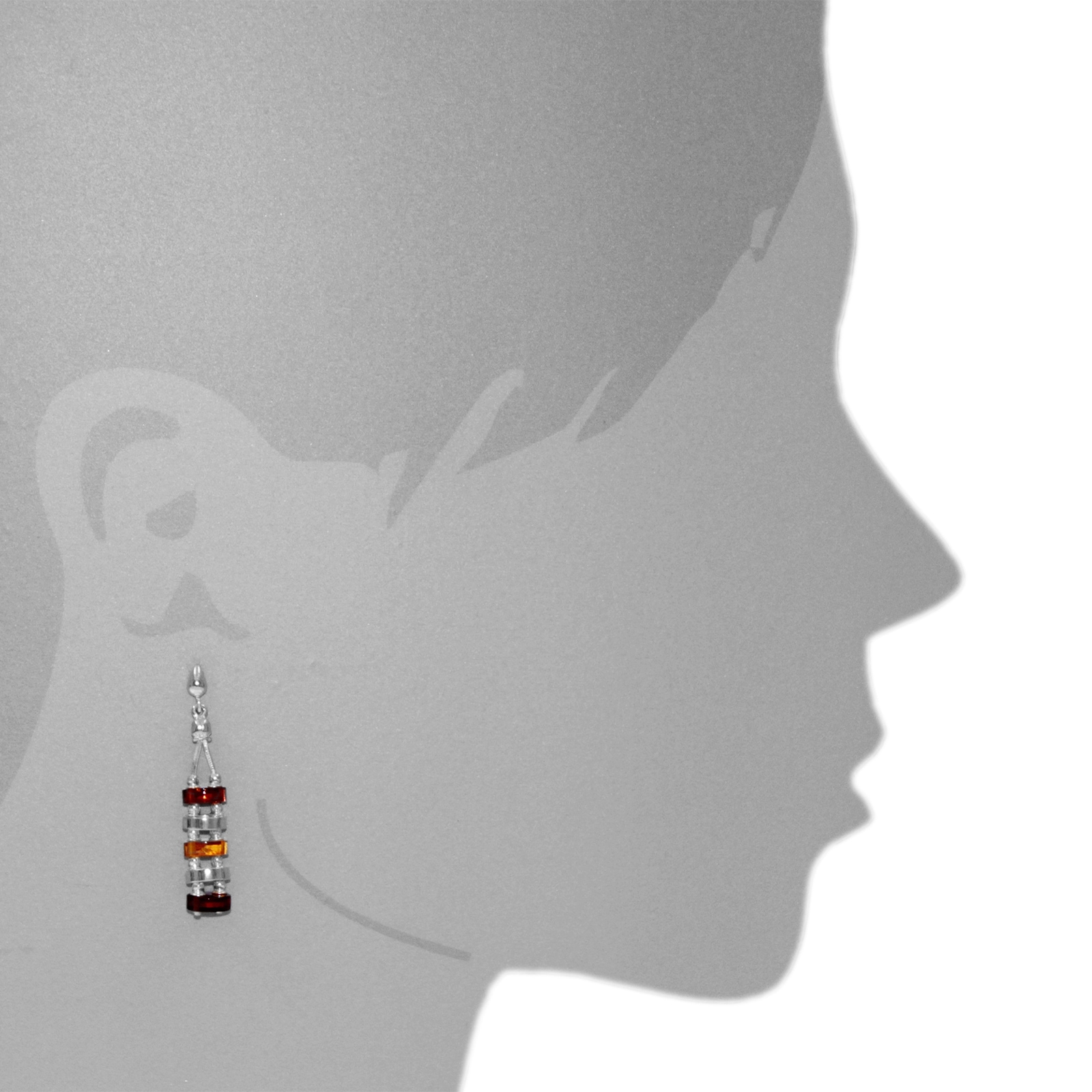 OSTSEE-SCHMUCK Paar Ohrhänger »- Jackie - Silber 925/000 - Bernstein«
