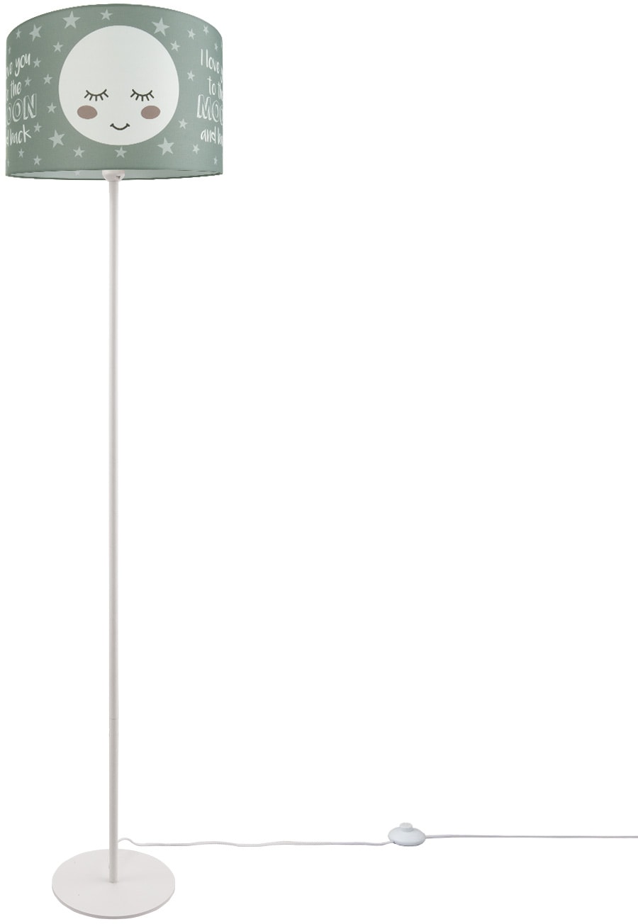 Paco Home Stehlampe »Aleyna 103«, 1 flammig-flammig, Kinderlampe LED Kinderzimmer Lampe Mit Mond-Motiv Deko E27