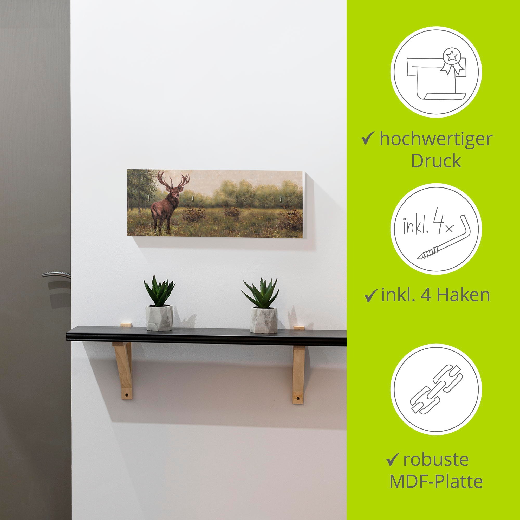 Artland Hakenleiste »Hirsch«, MDF