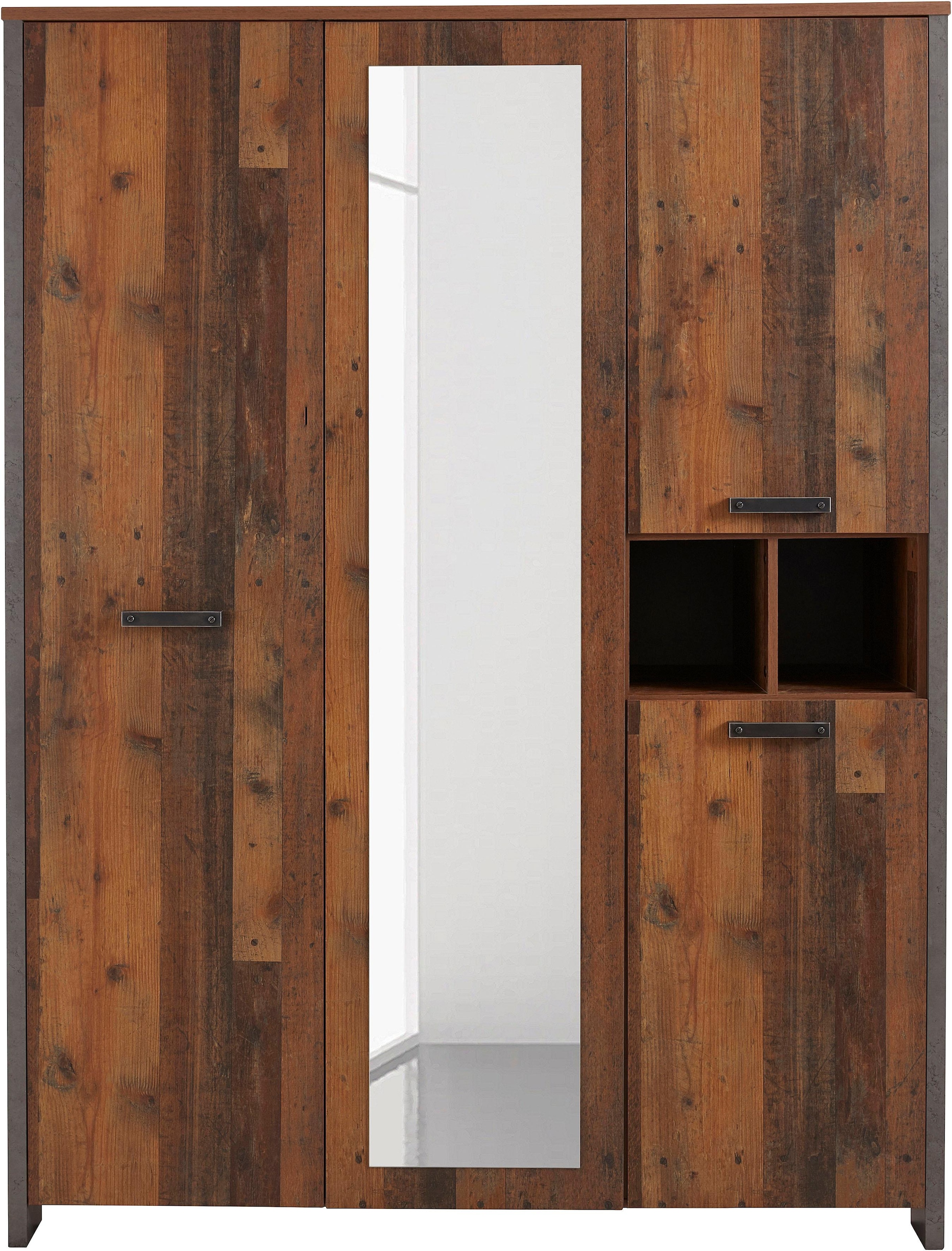 FORTE Kleiderschrank »Clif«, (Maße: B/H/T ca. 156x205x52 cm), mit Spiegelauflage