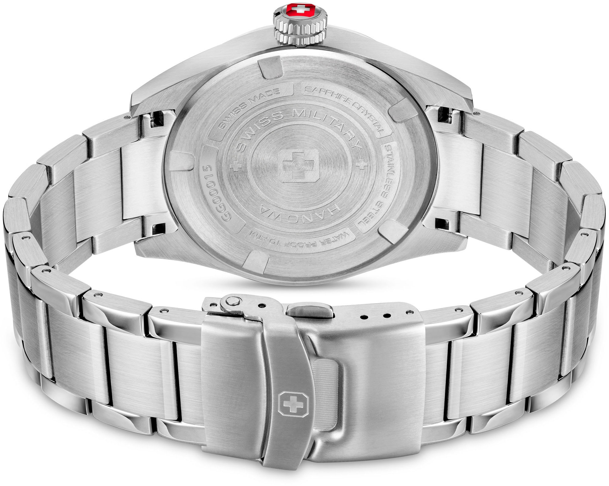 Swiss Military Hanowa Quarzuhr »GREYHOUND, SMWGG0001503«, Armbanduhr, Herrenuhr, Saphirglas, Swiss Made