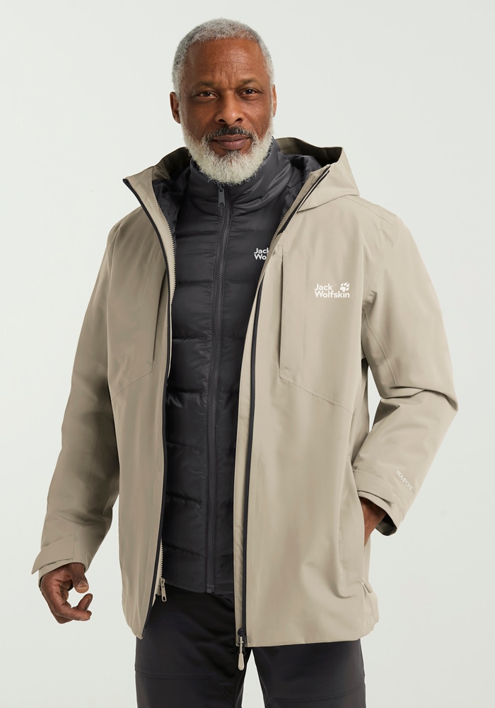 Jack Wolfskin 3-in-1-Funktionsjacke »ICECAPE 3IN1 DOWN JKT M RDS« mit Kapuze