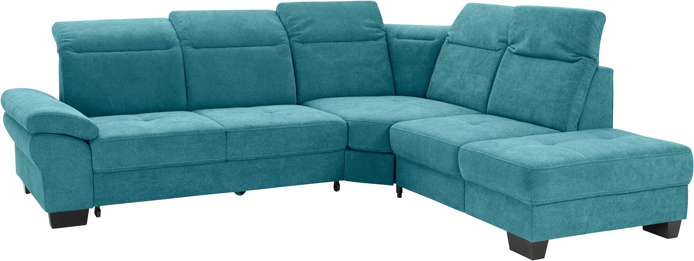 Places of Style Ecksofa »Cornwall L-Form«, incl. Sitztiefenverstellung, mit Bettfunktion und Kopfteilverstellung