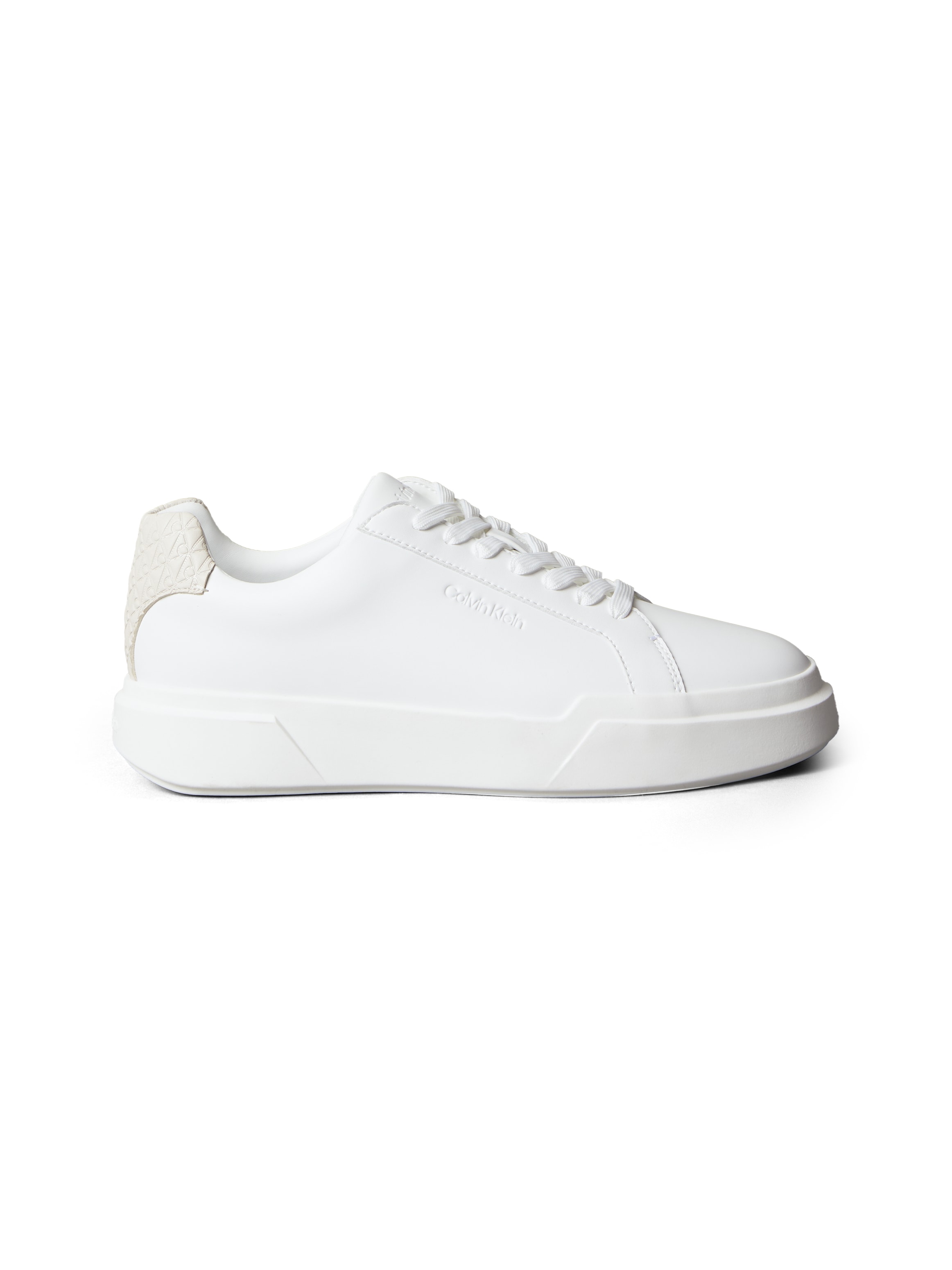 Calvin Klein Sneaker »CHUNKY CUPSOLE LACEUP LTH BT AOP«  Halbschuh, Freizeitschuh, Schnürschuh mit geprägtem Fersenbereich