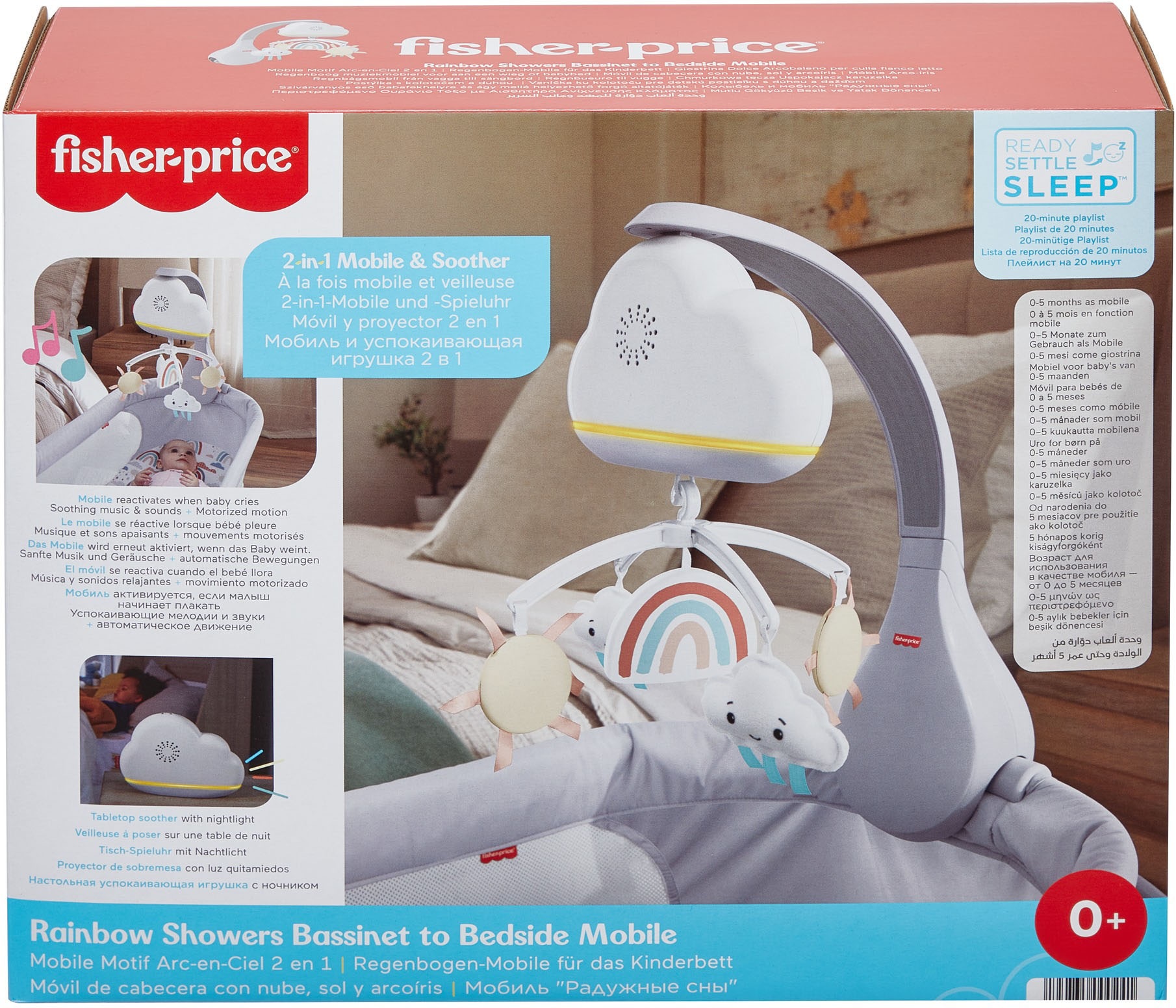 Fisher-Price® Mobile »Regenbogen Mobile & Spieluhr«, mit Licht- und Soundfunktion