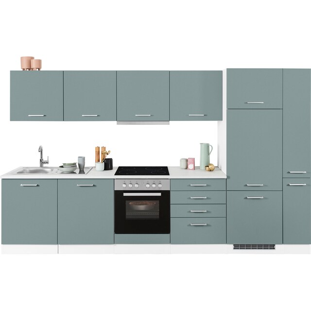 HELD MÖBEL Küchenzeile »Visby«, mit E-Geräten, Breite 330 cm inkl.  Kühlschrank und Geschirrspüler bequem kaufen