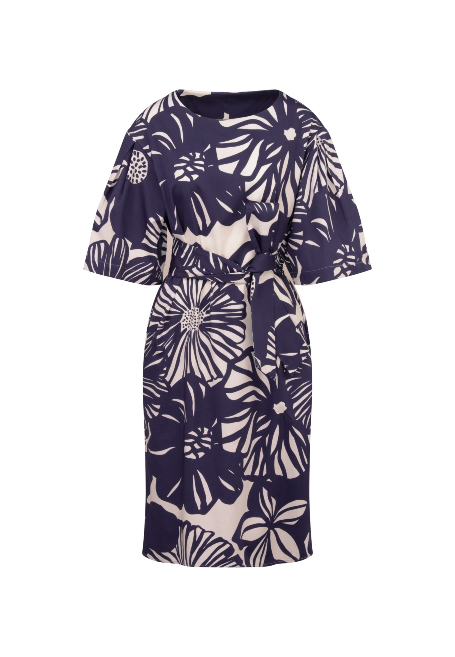 seidensticker Sommerkleid »Schwarze Rose«, Kurzarm Rundhals Druck