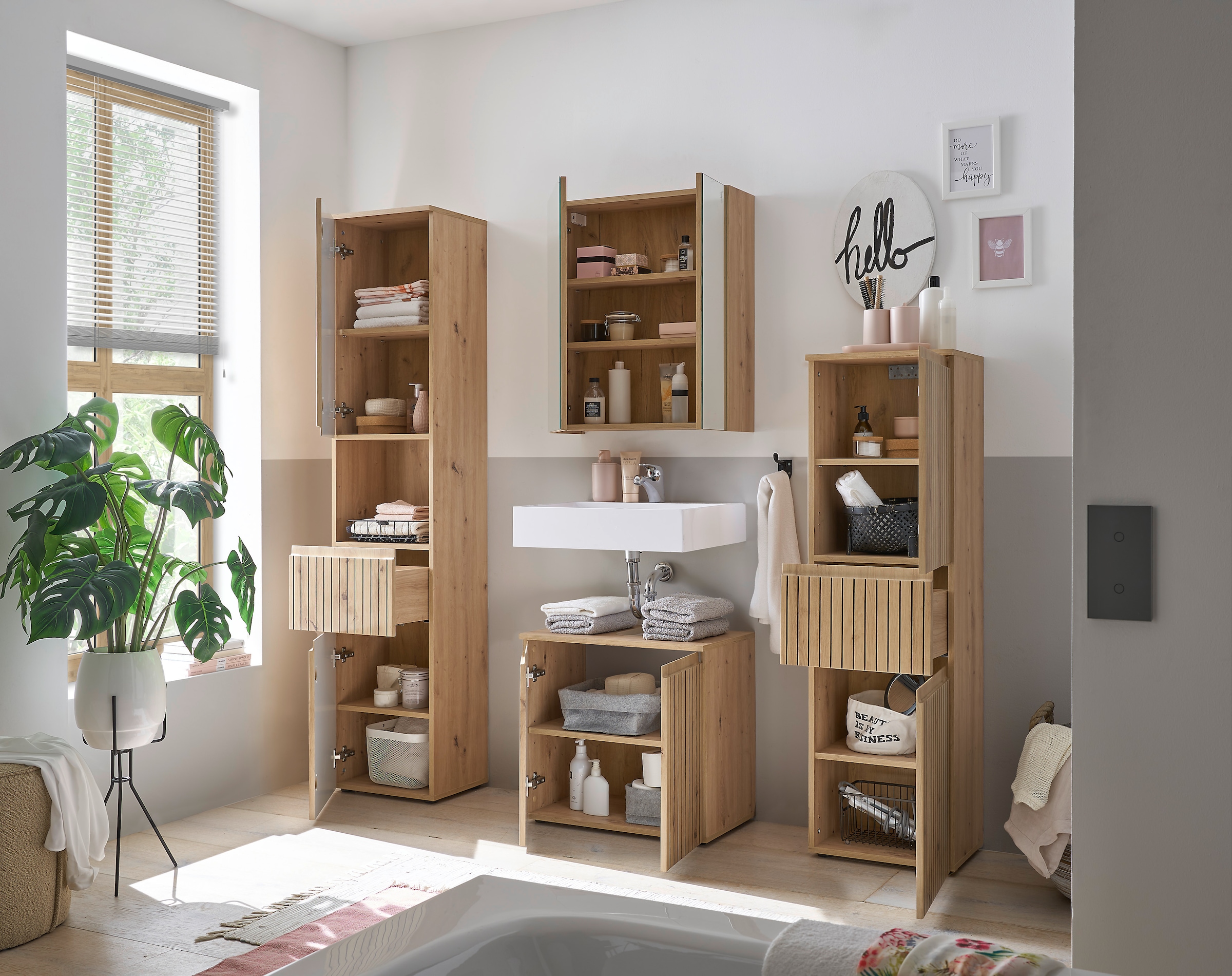 BASIC by Balculina Badmöbel-Set »Austin« 4 Stk. tlg.