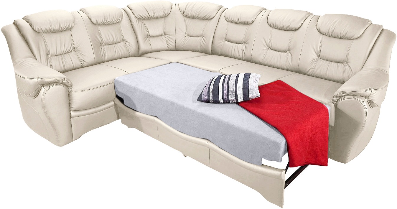 sit&more Ecksofa »Bellevue L-Form«, wahlweise mit Bettfunktion