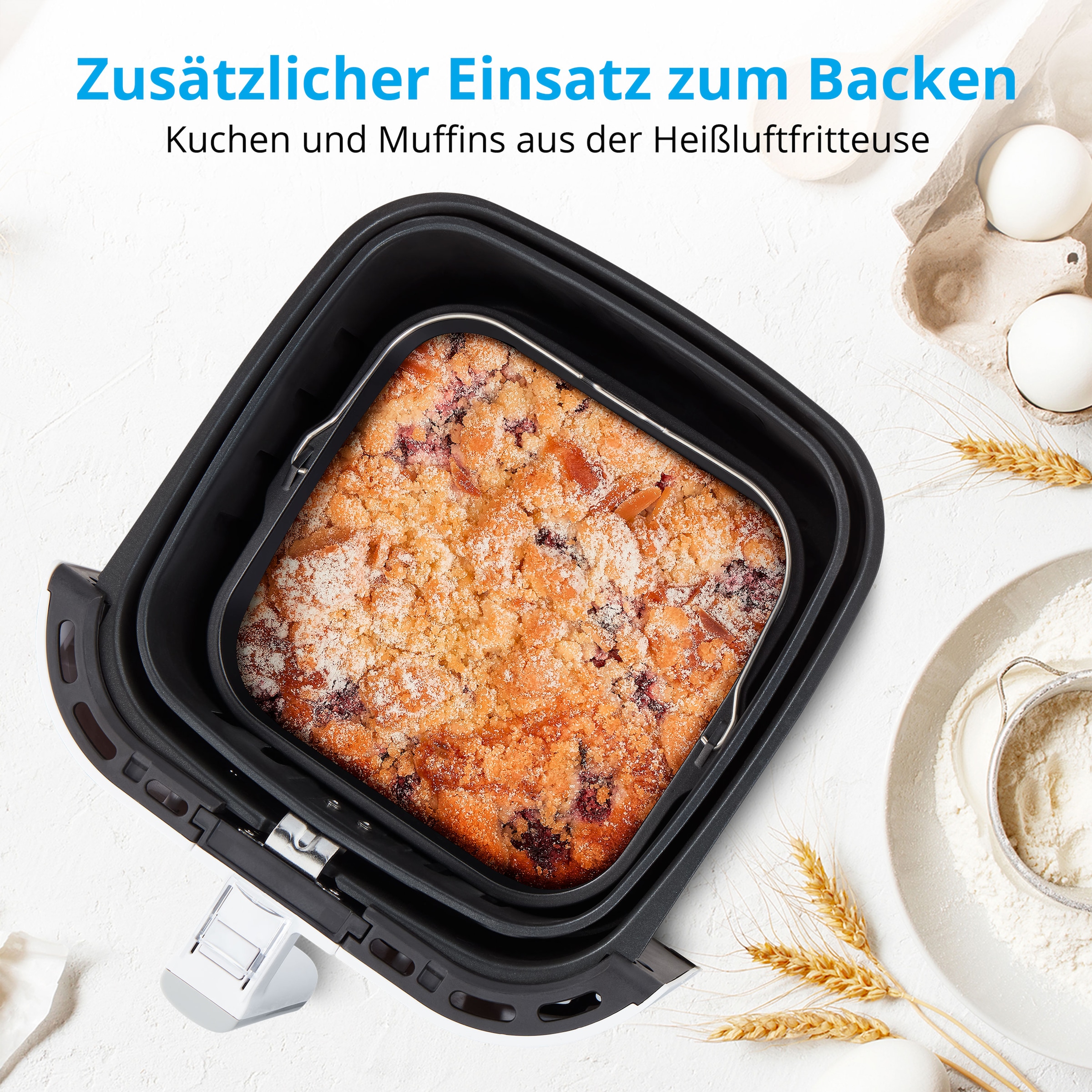Medion® Heißluftfritteuse »MD 11740 E40 XL«, 2000 W, digitales Bedienfeld, 9 Automatikprogramme