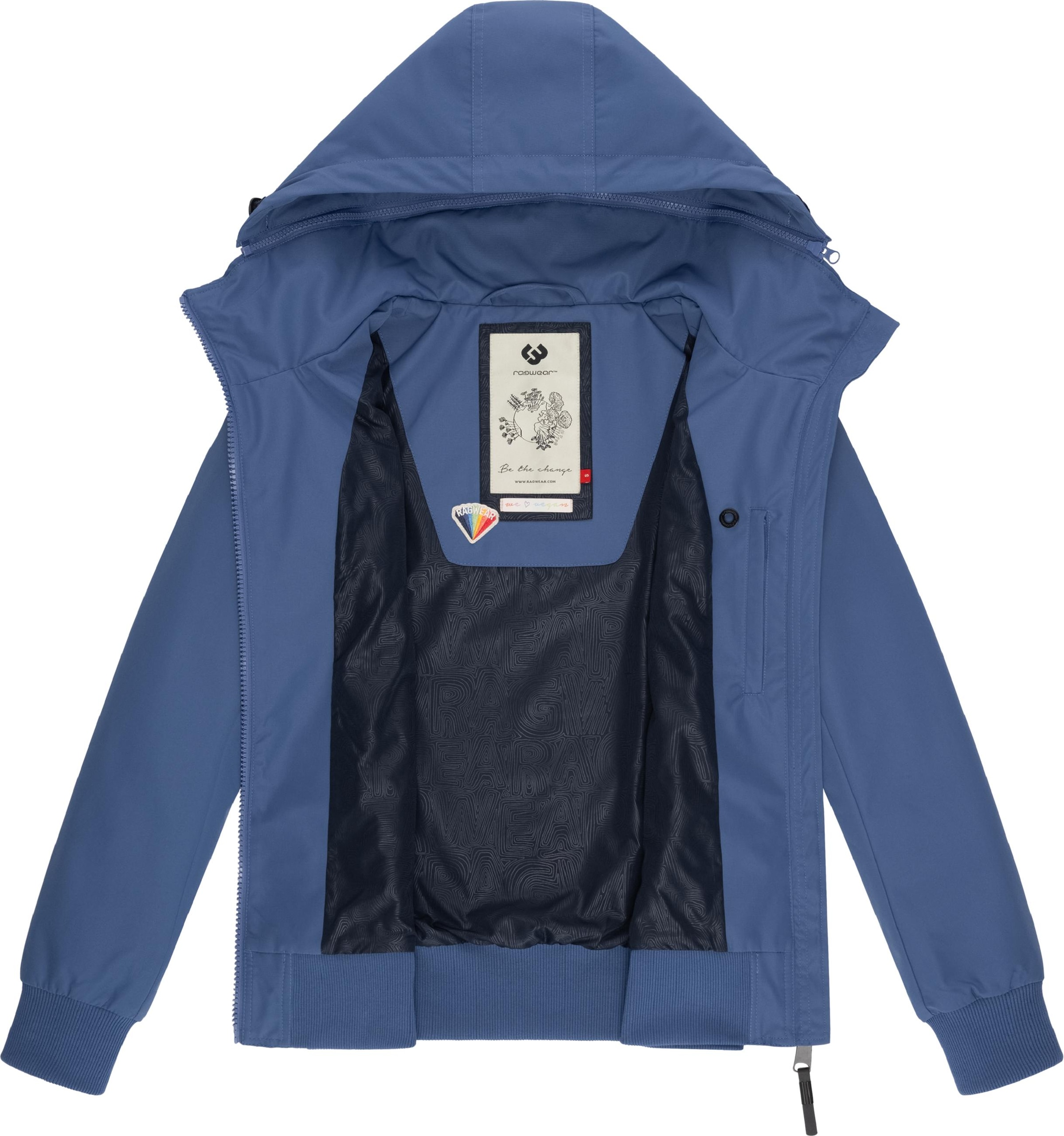 Ragwear Outdoorjacke »Übergangsjacke Jotty«, mit Kapuze, wasserdichte Übergangsjacke mit abnehmbarer Kapuze