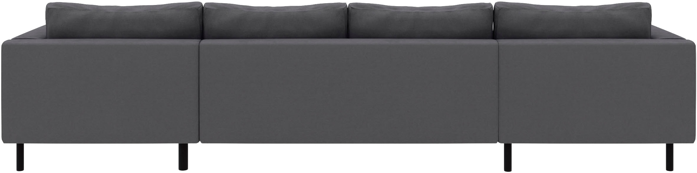 TRENDMANUFAKTUR Wohnlandschaft »Amazing II, wahlw. mit Schlaffunktion & Bettkasten, Fuß schwarz« Sofa in U-Form, in Cord, Struktur LEO o. Struktur LINO, Breite 305 cm