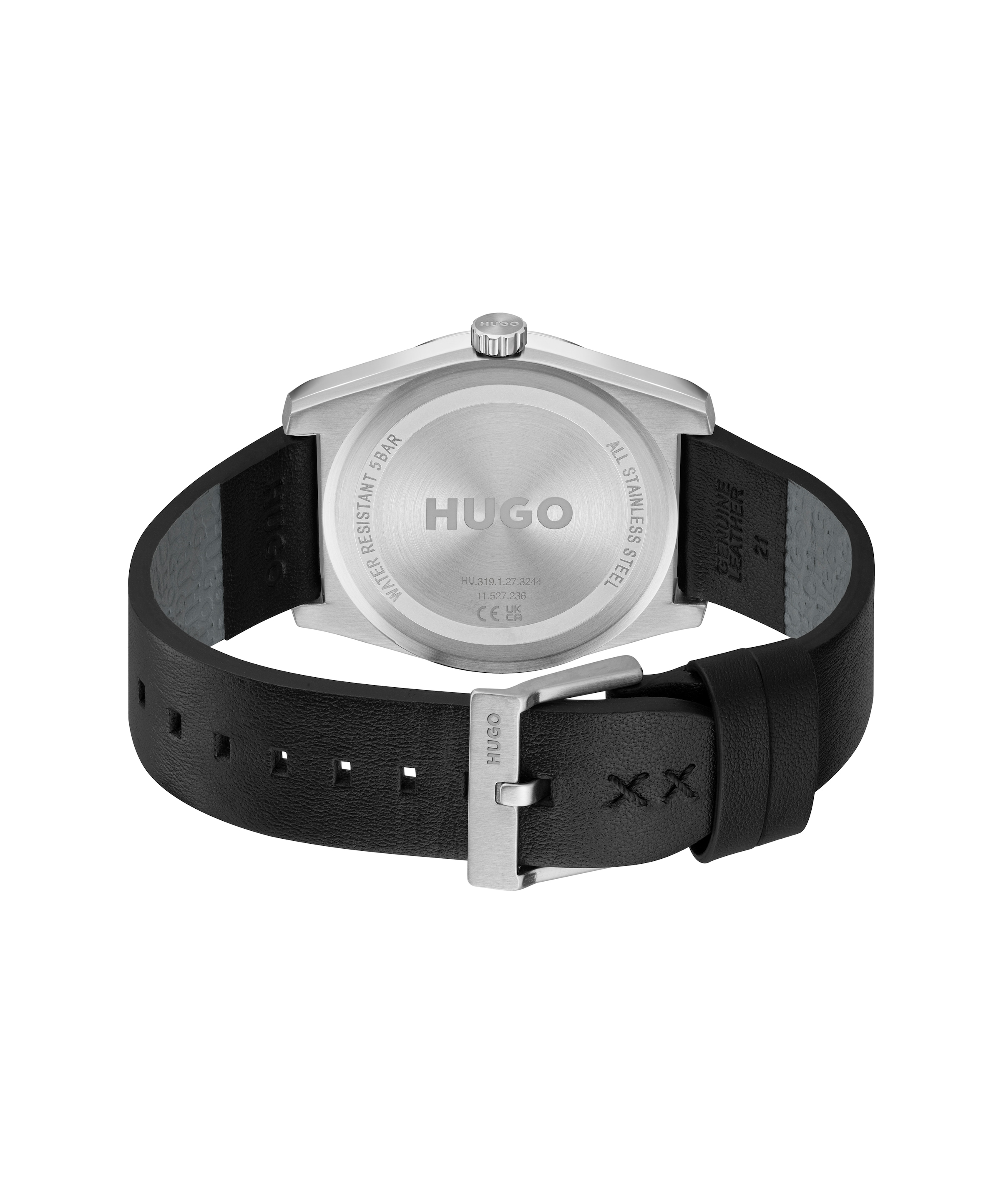 HUGO Quarzuhr »#ARK« Armbanduhr, Herrenuhr, Lederarmband, analog