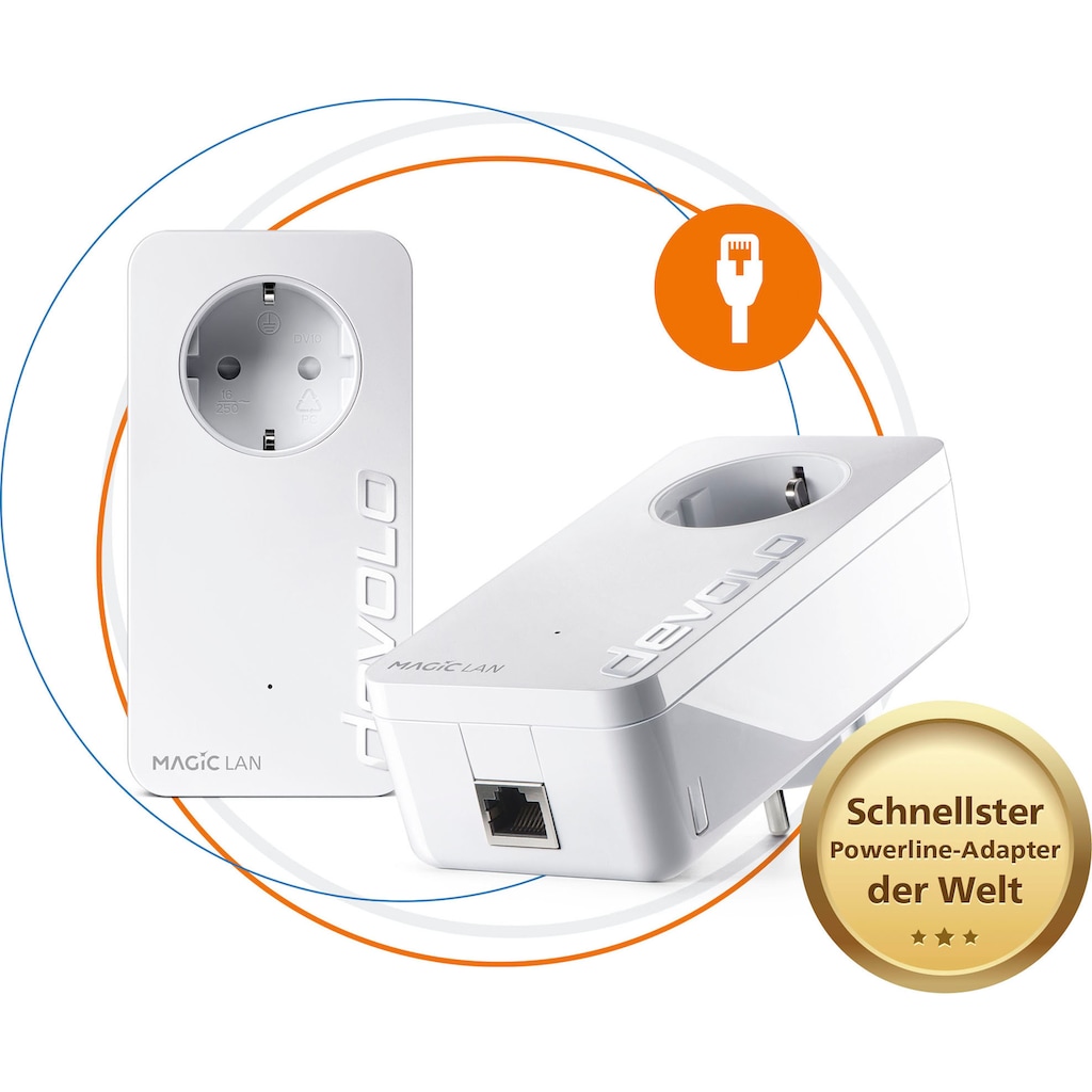 DEVOLO LAN-Router »Magic 2 LAN Starter Kit (2400Mbit, G.hn, 2x GbitLAN, Heimnetz)«