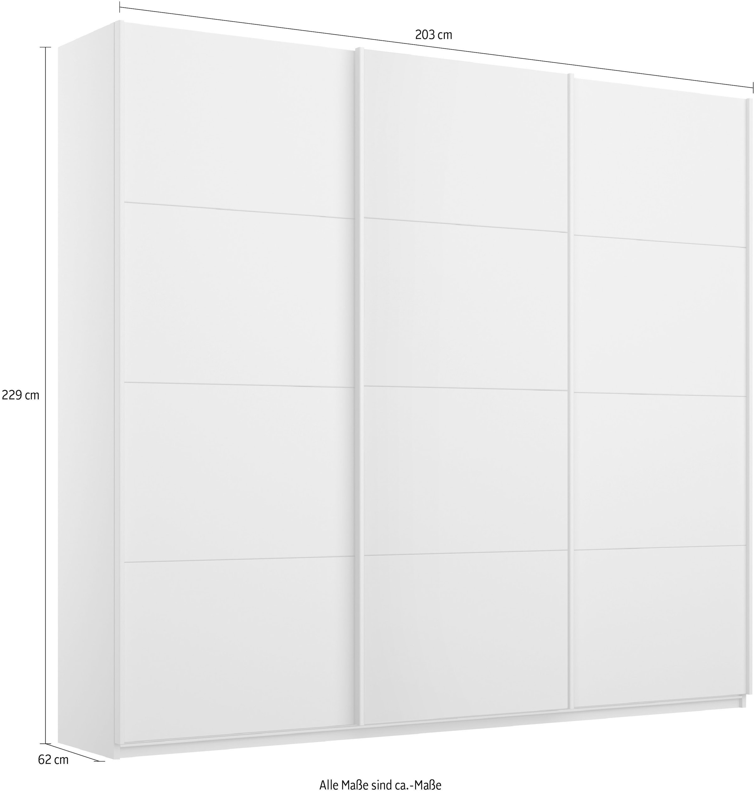 rauch Schwebetürenschrank »Kleiderschrank Schrank Garderobe TOPSELLER OTELI inkl. Inneneinteilung«, mit 3 Innenschubladen sowie zusätzlichen Einlegeböden MADE IN GERMANY