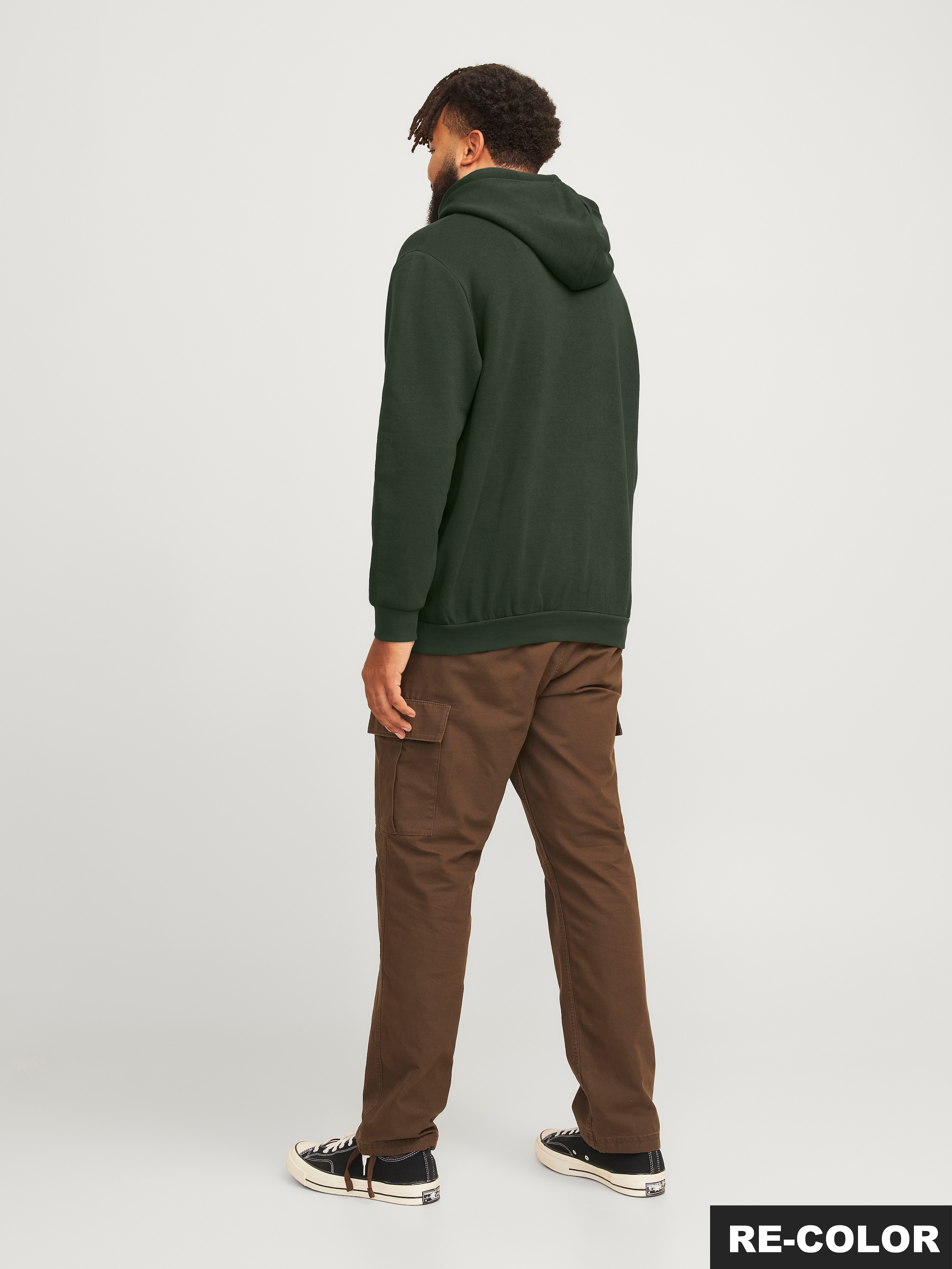 Jack & Jones PlusSize Kapuzensweatshirt »JJEBRADLEY SWEAT HOOD NOOS PLS«, mit Rippbündchen