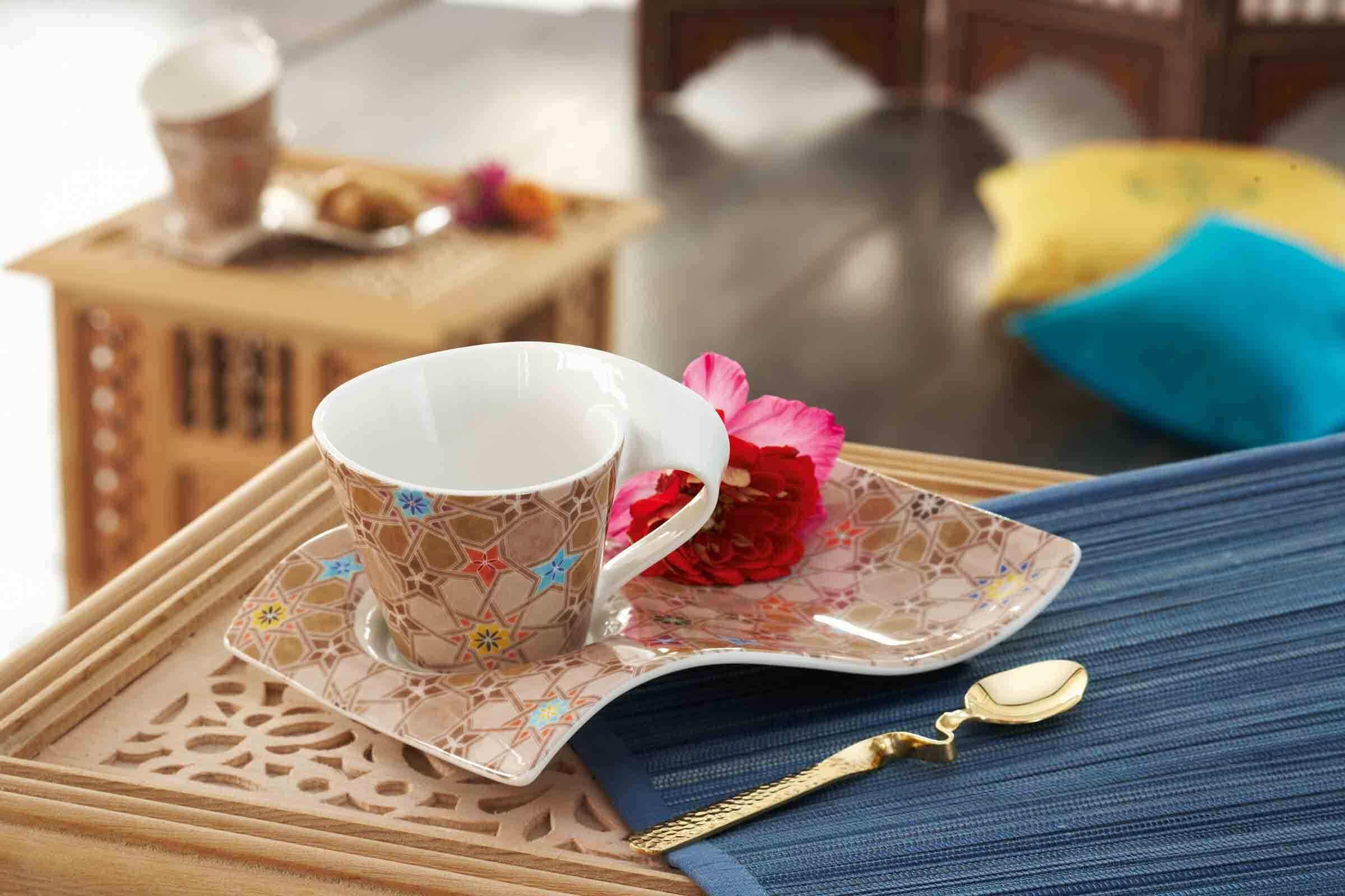Villeroy & Boch Esslöffel »Kaffeelöffel vergoldet NewWave Caffè Spoon 17,5 cm 6er Set gold« Spülmaschinenfest