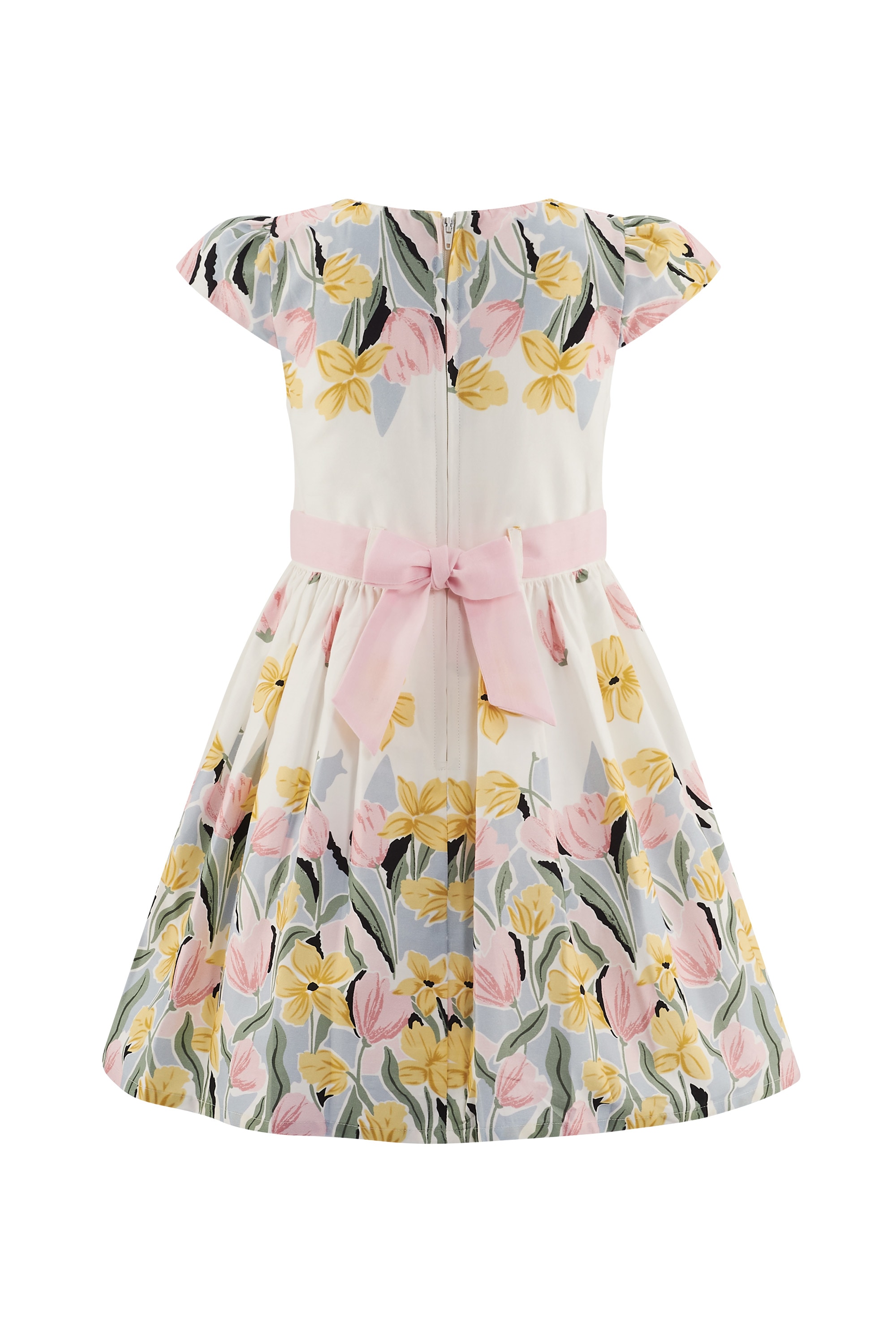 happy girls Sommerkleid mit Deko-Schleife und Nahtreißverschluss im Rücken