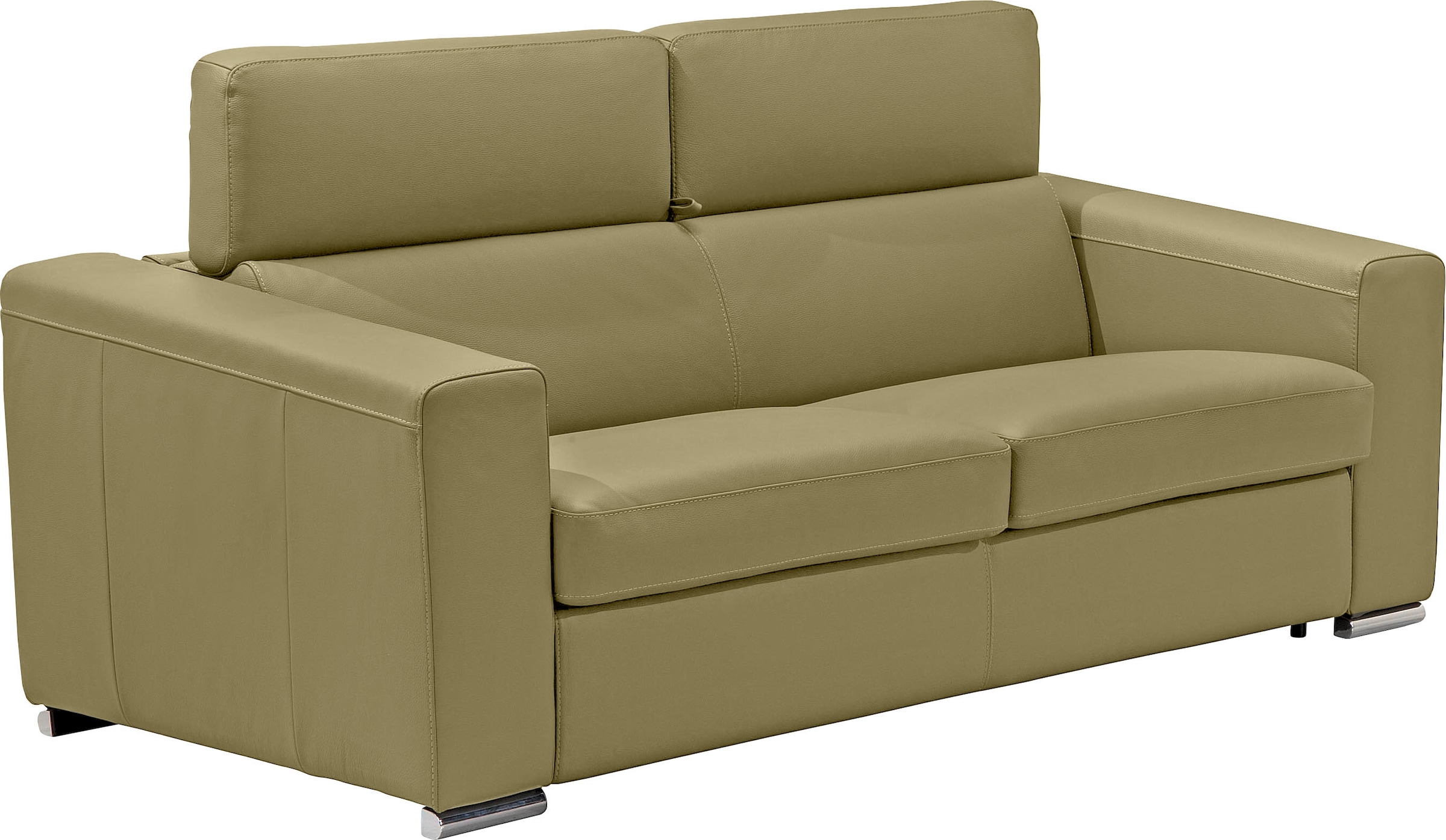 Egoitaliano Schlafsofa »Cabiria, Design und super Sitz- und Liegekomfort«, Sofa inkl. Schlaffunktion, Kopfteile verstellbar, mit Metallfüßen