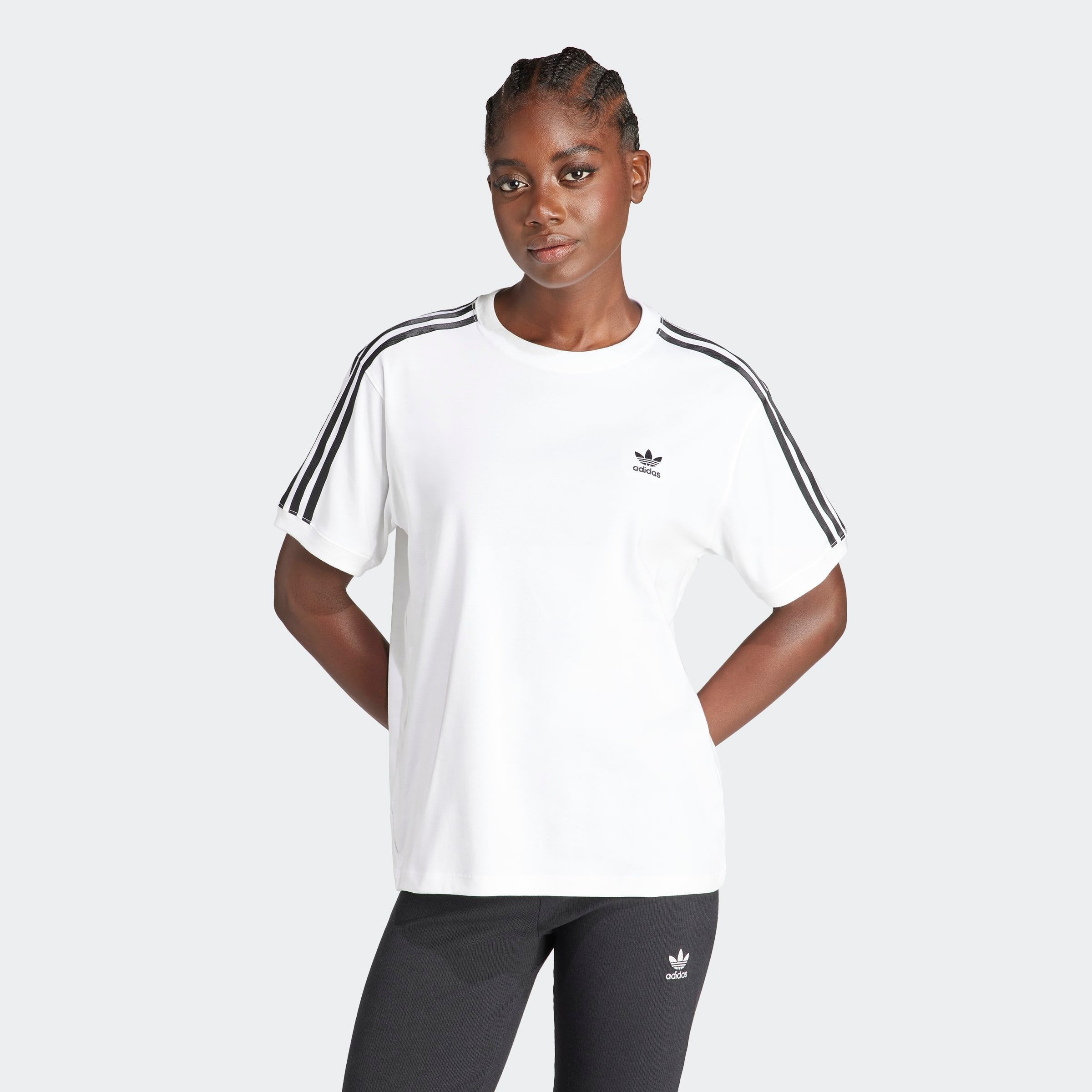 adidas Originals T-Shirt »3 STRIPE TEE«, drei Streifen Shirt mit Trefoil Logo