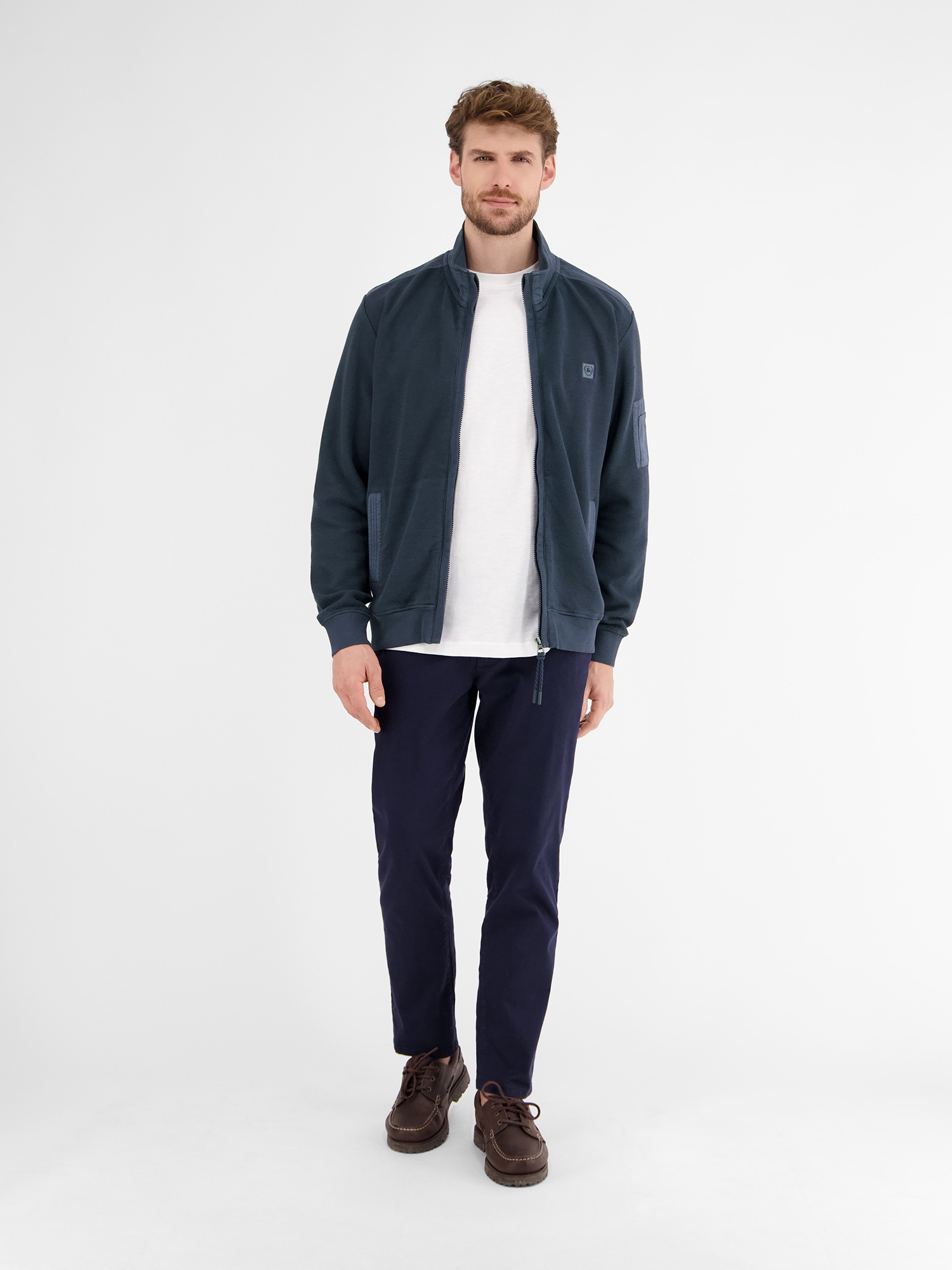 LERROS Sweatjacke »LERROS Sweatjacke in Zig-Zag-Struktur«