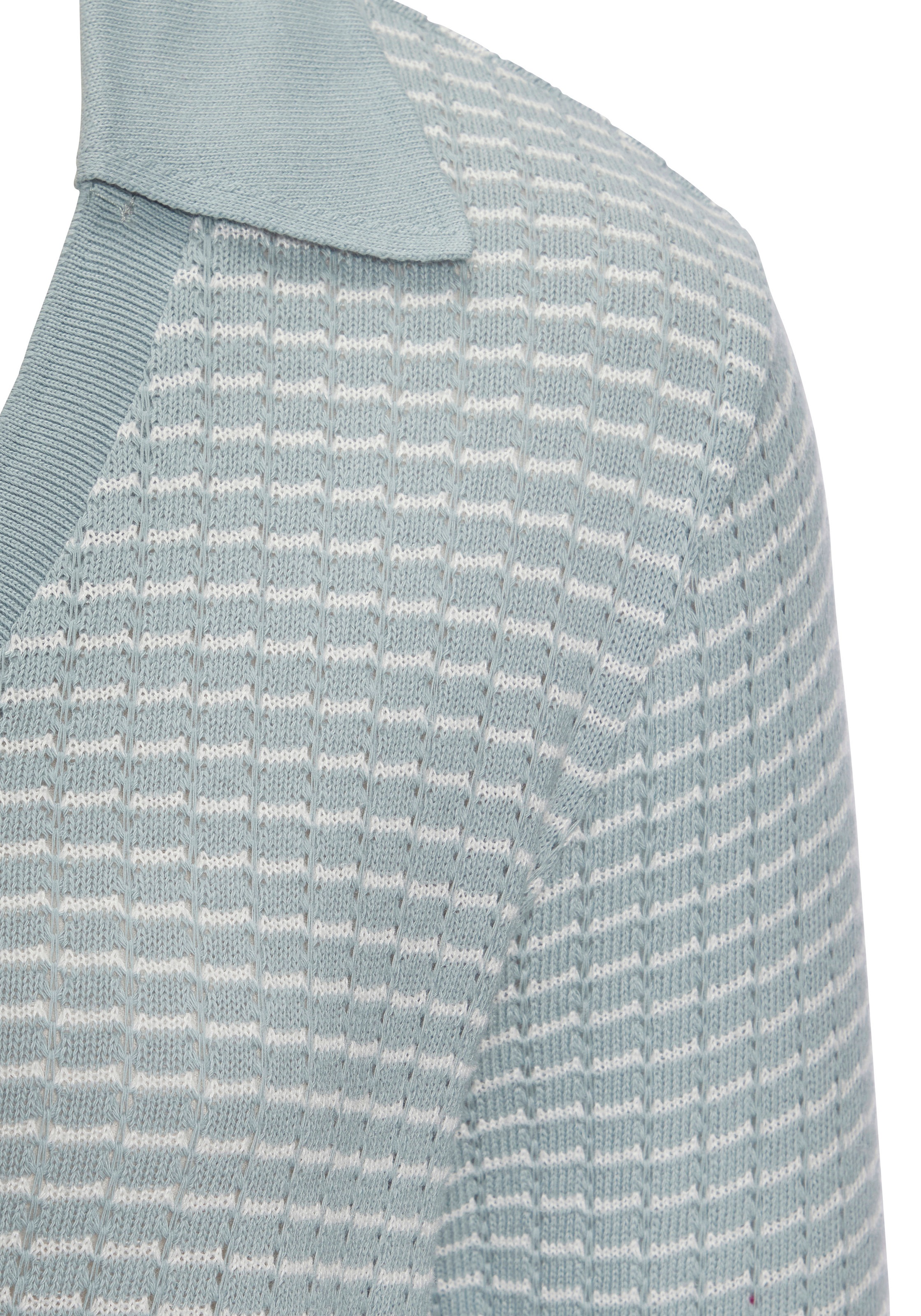 Vivance Langarm-Poloshirt »aus strukturierter Strickqualität«, schöne Strick-Qualität