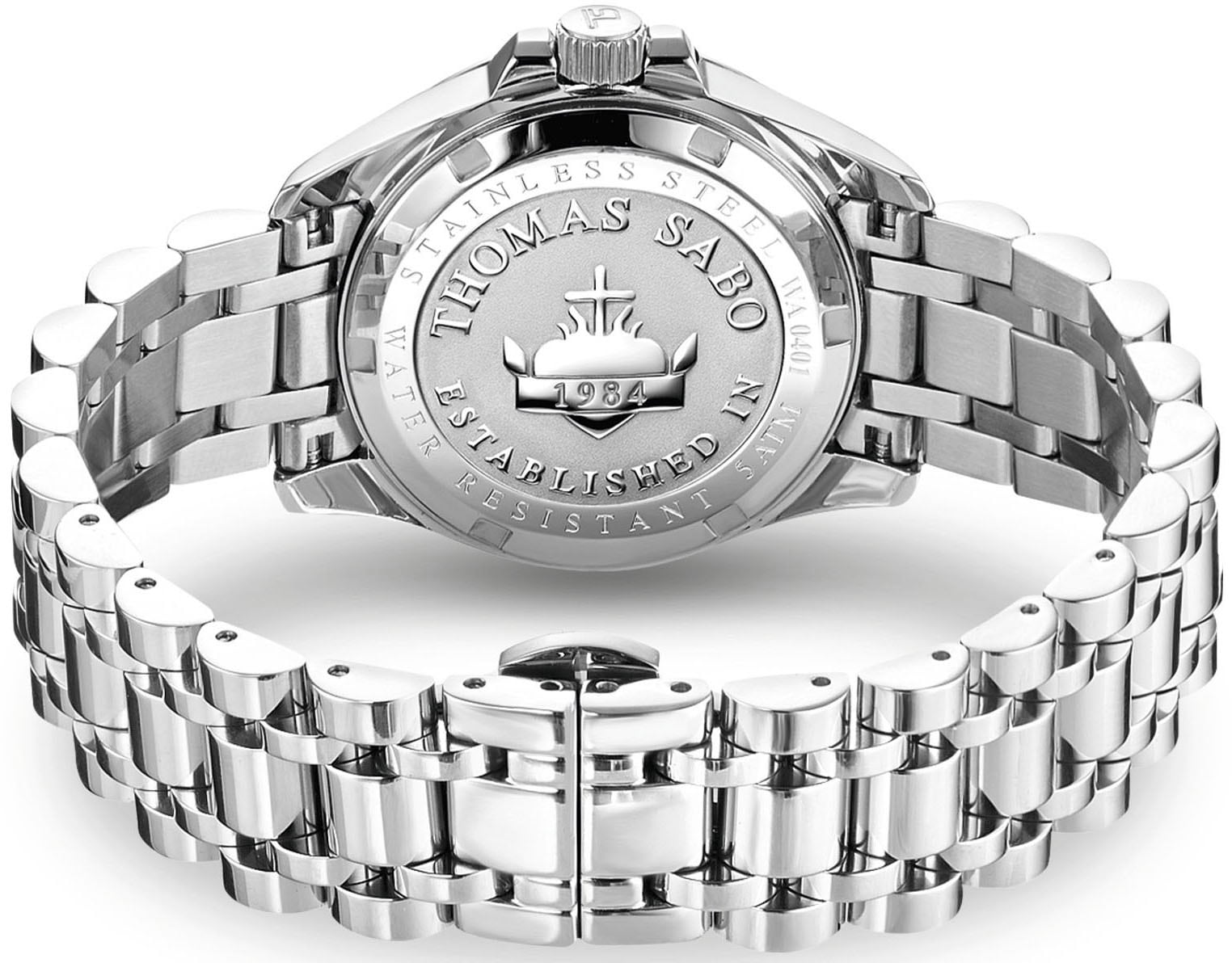 THOMAS SABO Quarzuhr »DIVINE«, Armbanduhr,Damenuhr,Mineralglas m. Saphirbeschichtung,Edelstahlarmband