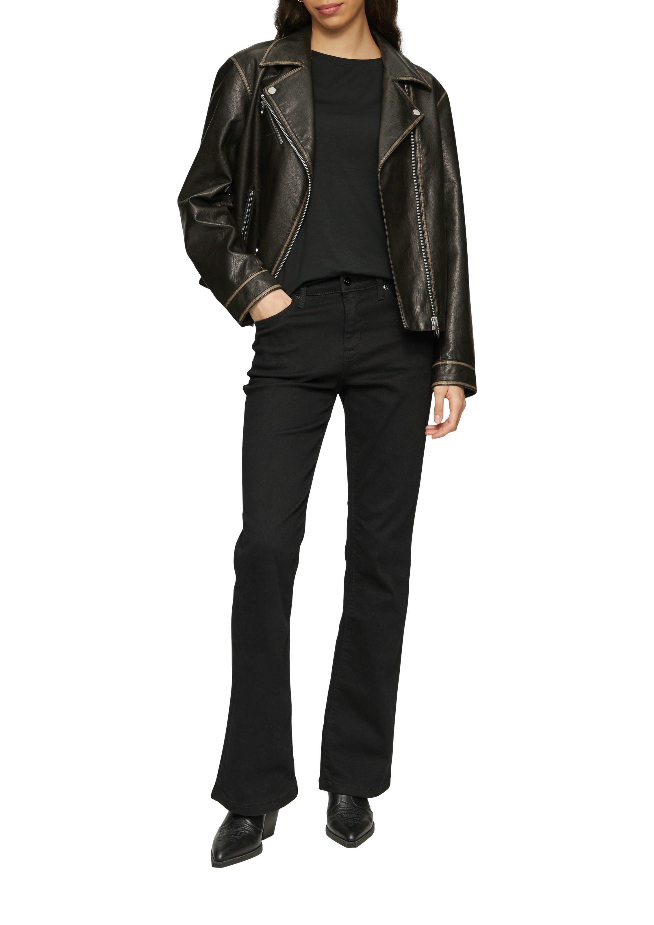 QS Kurzarmshirt mit Ärmelaufschlag