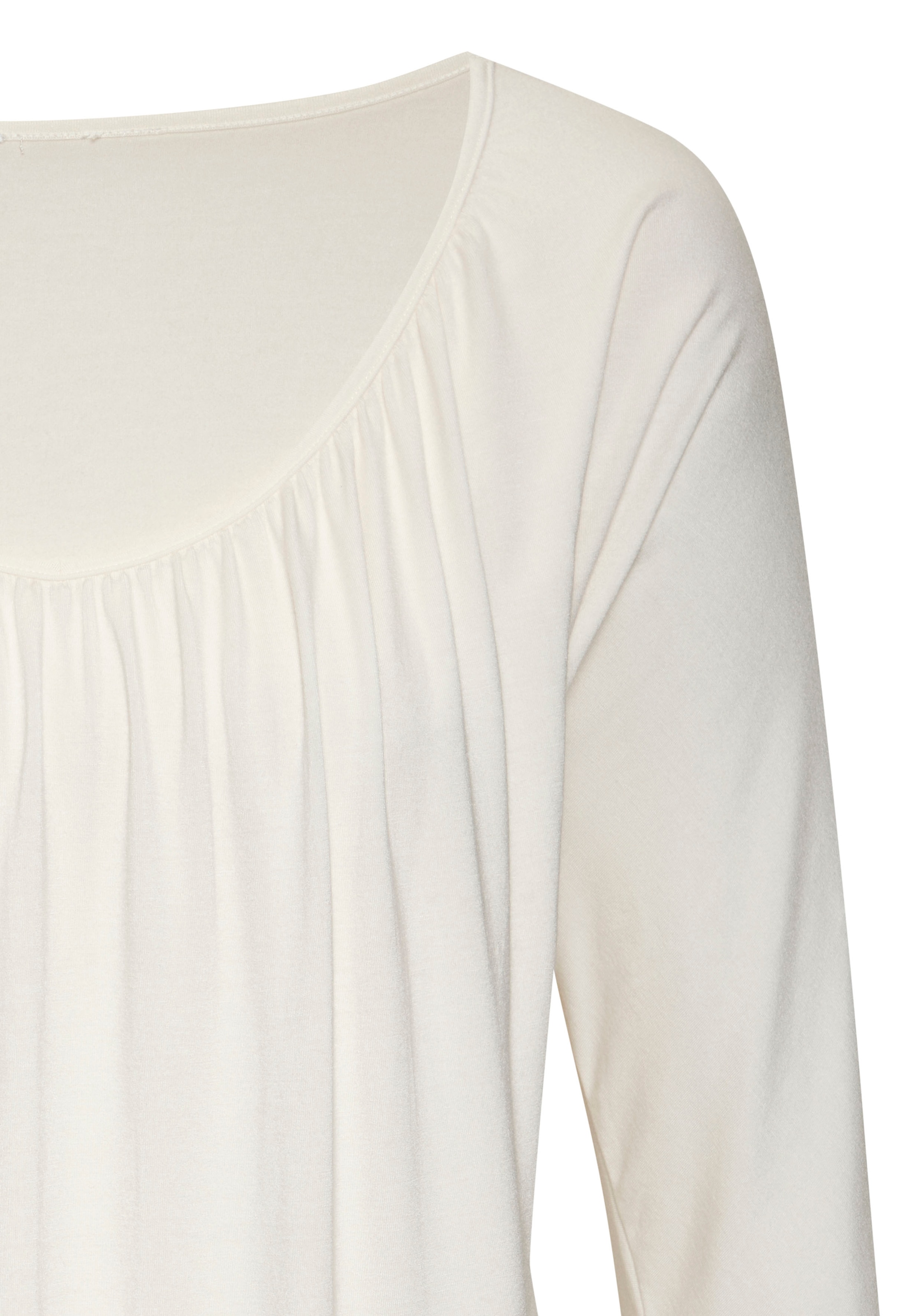 LASCANA 3/4-Arm-Shirt »mit zarter Raffung am Ausschnitt«, aus weichem Viskose-Stretch