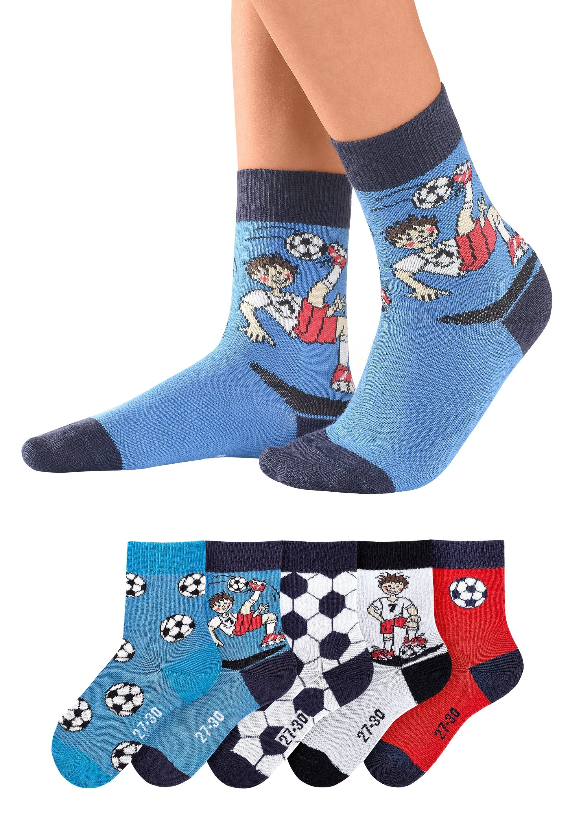 H.I.S Socken, (5 Paar), mit Fußballmotiven ♕ bei