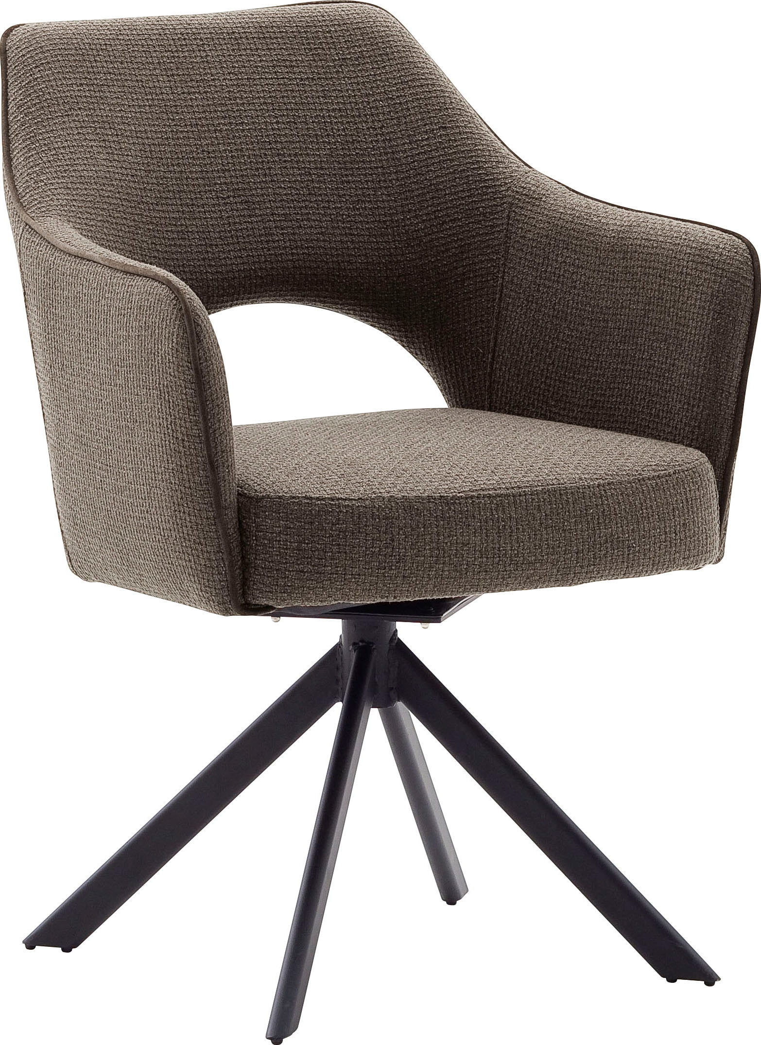 MCA furniture 4-Fußstuhl »Tonala«, (Set), 2 St., Velourstoff grob, (2er-Set), 180° drehbar, Belastbarkeit 120 kg, Sitzhöhe ca. 49 cm