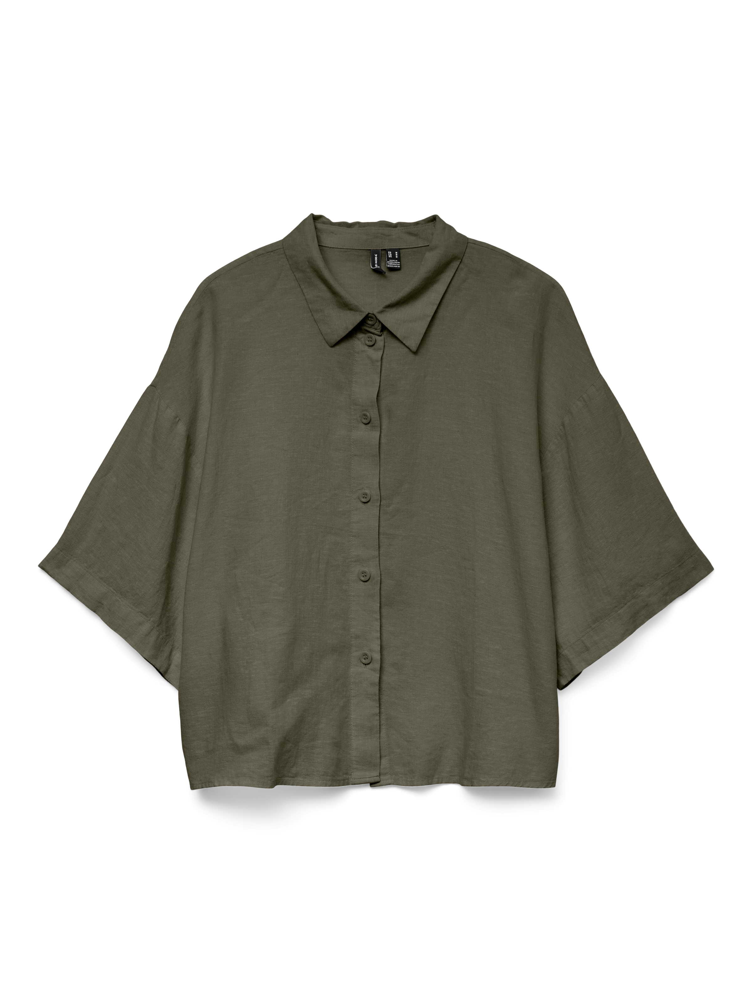 Vero Moda Hemdbluse »VMLINN LINEN 2/4 SHORT SHIRT WVN NOOS«