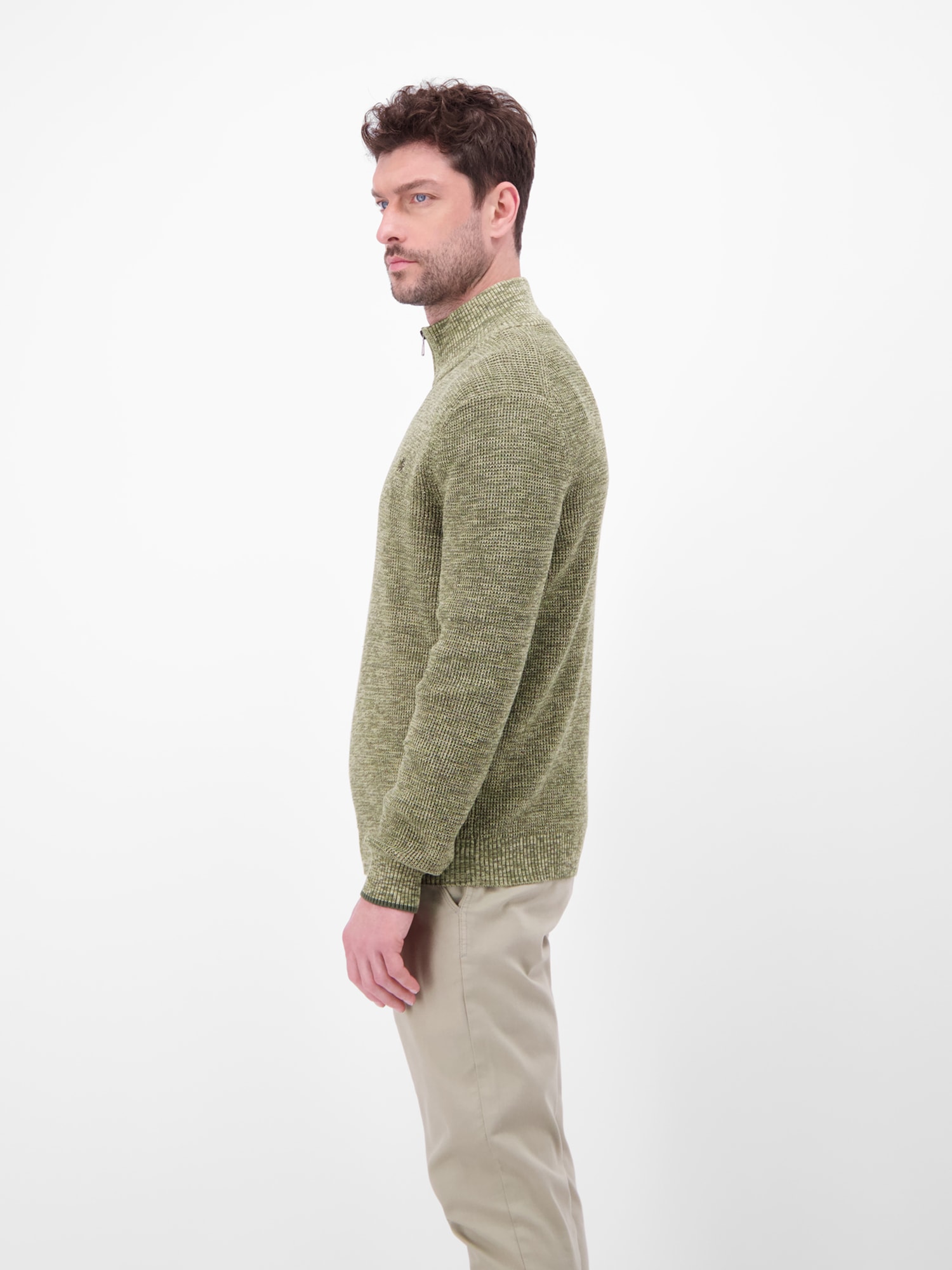 LERROS Strickpullover »Herren Troyer in Twist-Struktur«