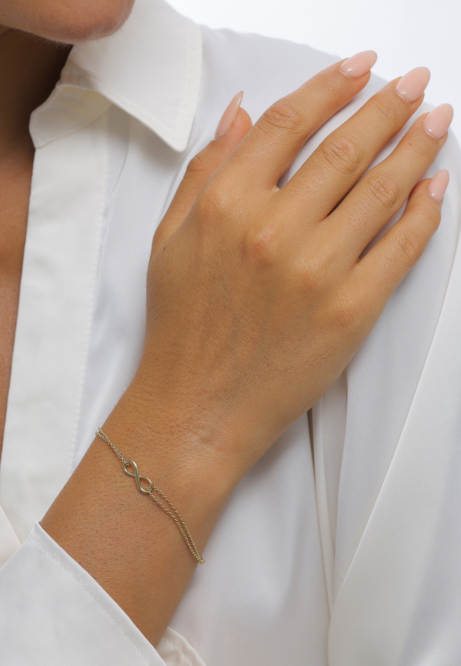 Elli Premium Armkette »Armband Infinity 375 Gelbgold«