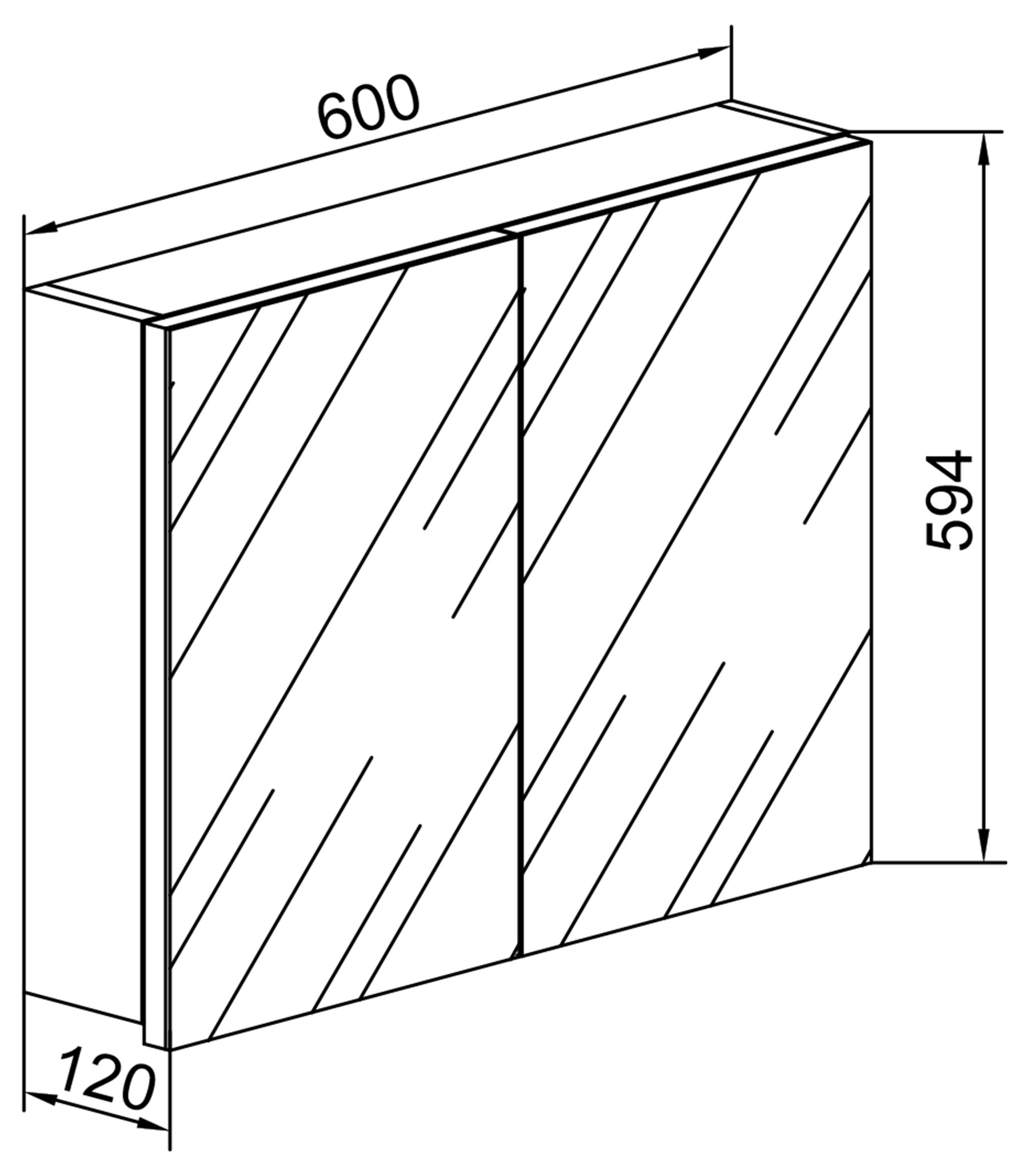 VCM Badspiegel »Spiegelschrank Spiegel Badezimmer Badinos 60 cm«, (VCM Badinos)