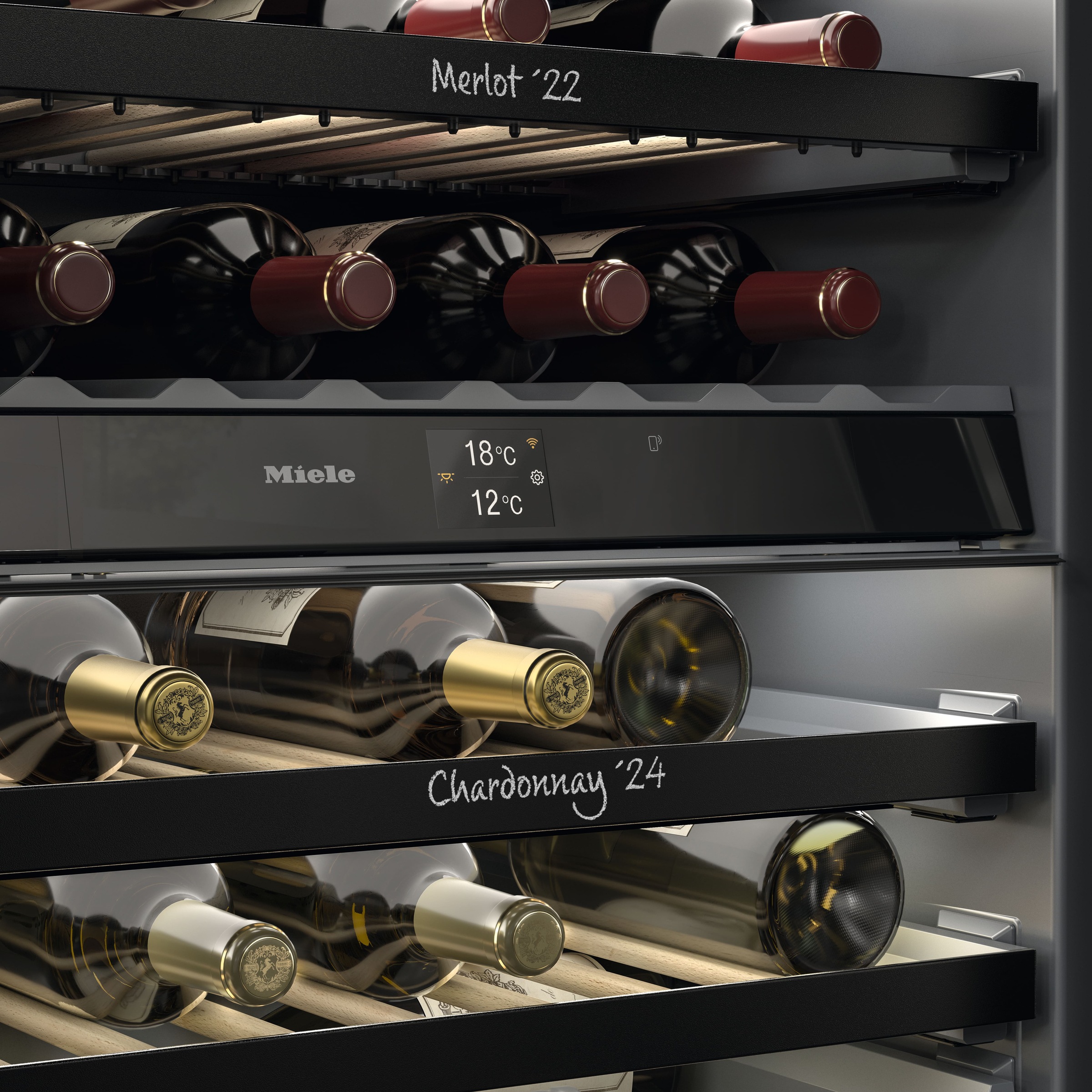 Miele Weintemperierschrank »KWTUS 7196 E«, für 38 St. Standardflaschen á 075l