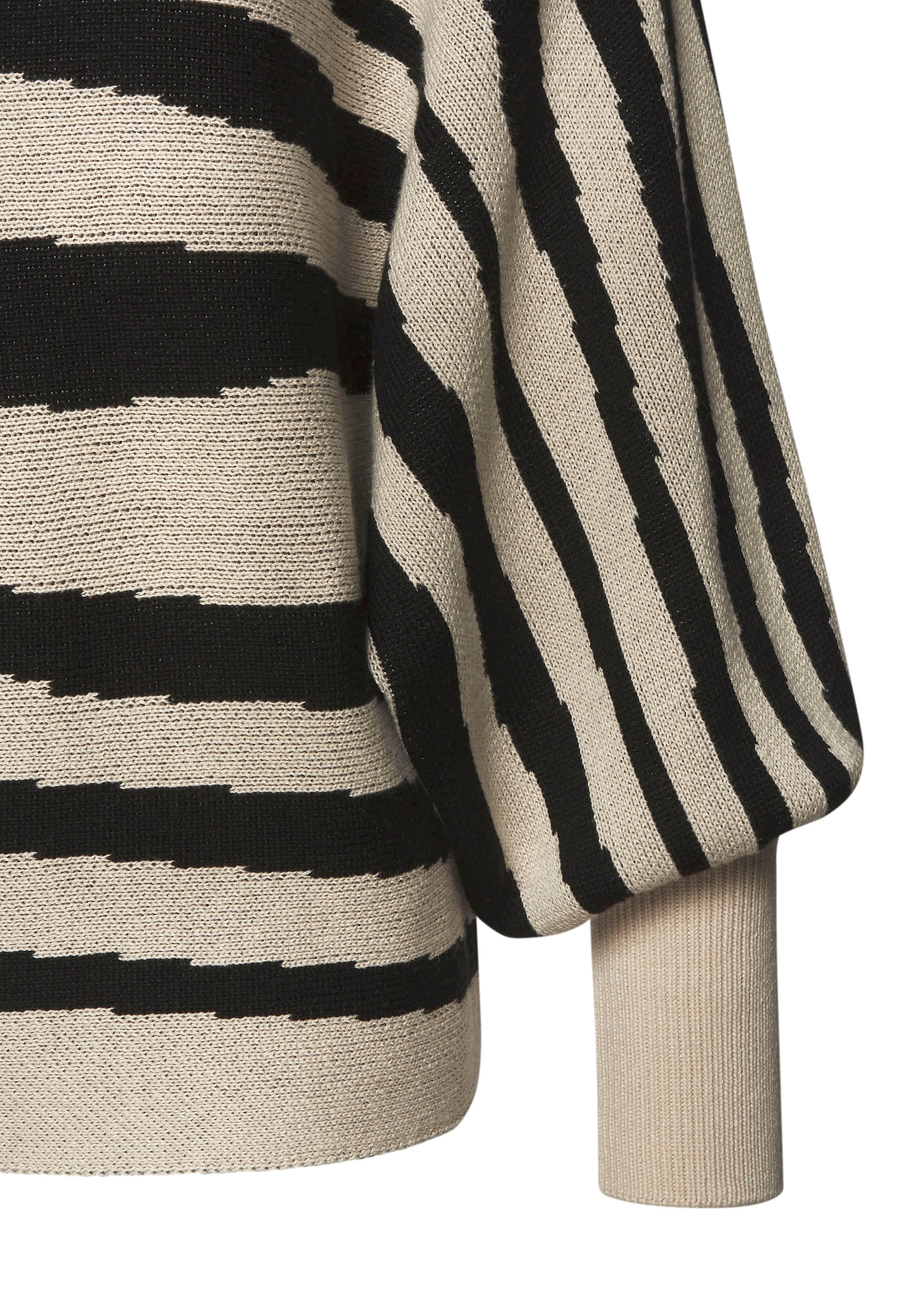 LASCANA Strickpullover mit Zebramuster, Jaquardpullover, Fledermausärmel, modisch