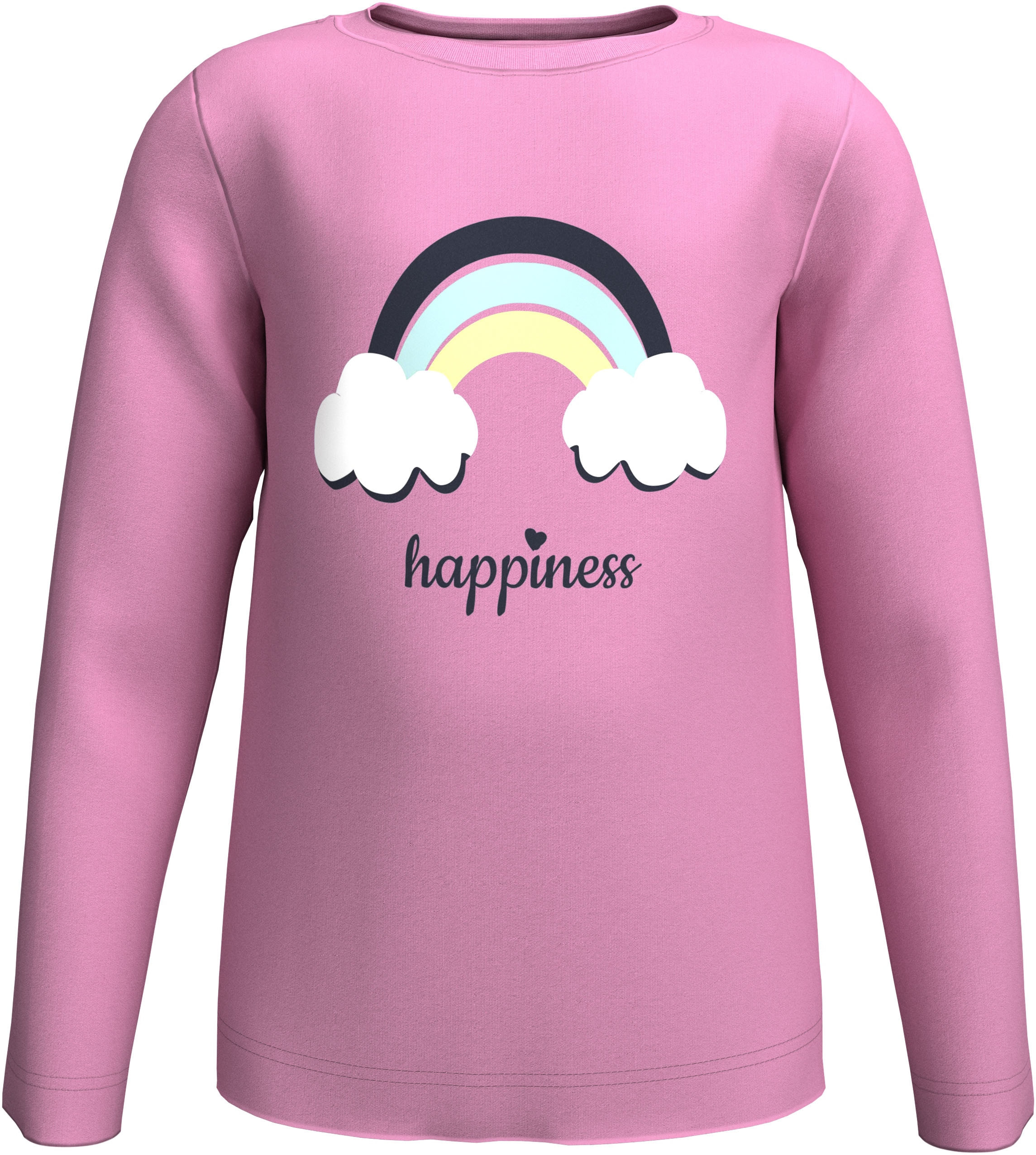 KIDSWORLD Langarmshirt »2er Pack 1x uni + 1x geringelt Langarmshirts« 2 Stk. 2er Pack Shirts mit Regenbogen und Ringel