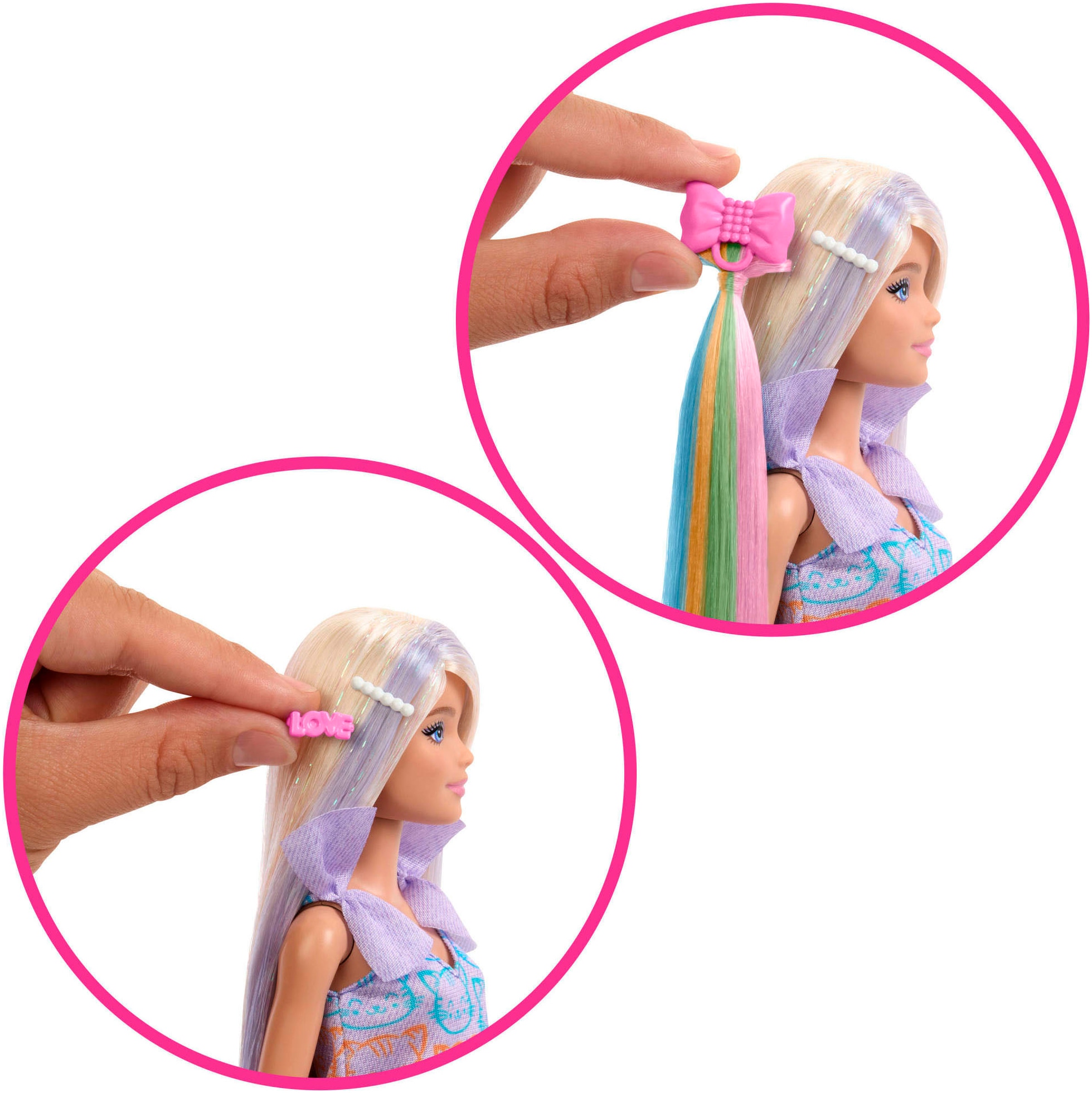 Barbie Anziehpuppe »Fun & Fancy, mit Accessoires, extra langem blondem Haar und 2 Looks«