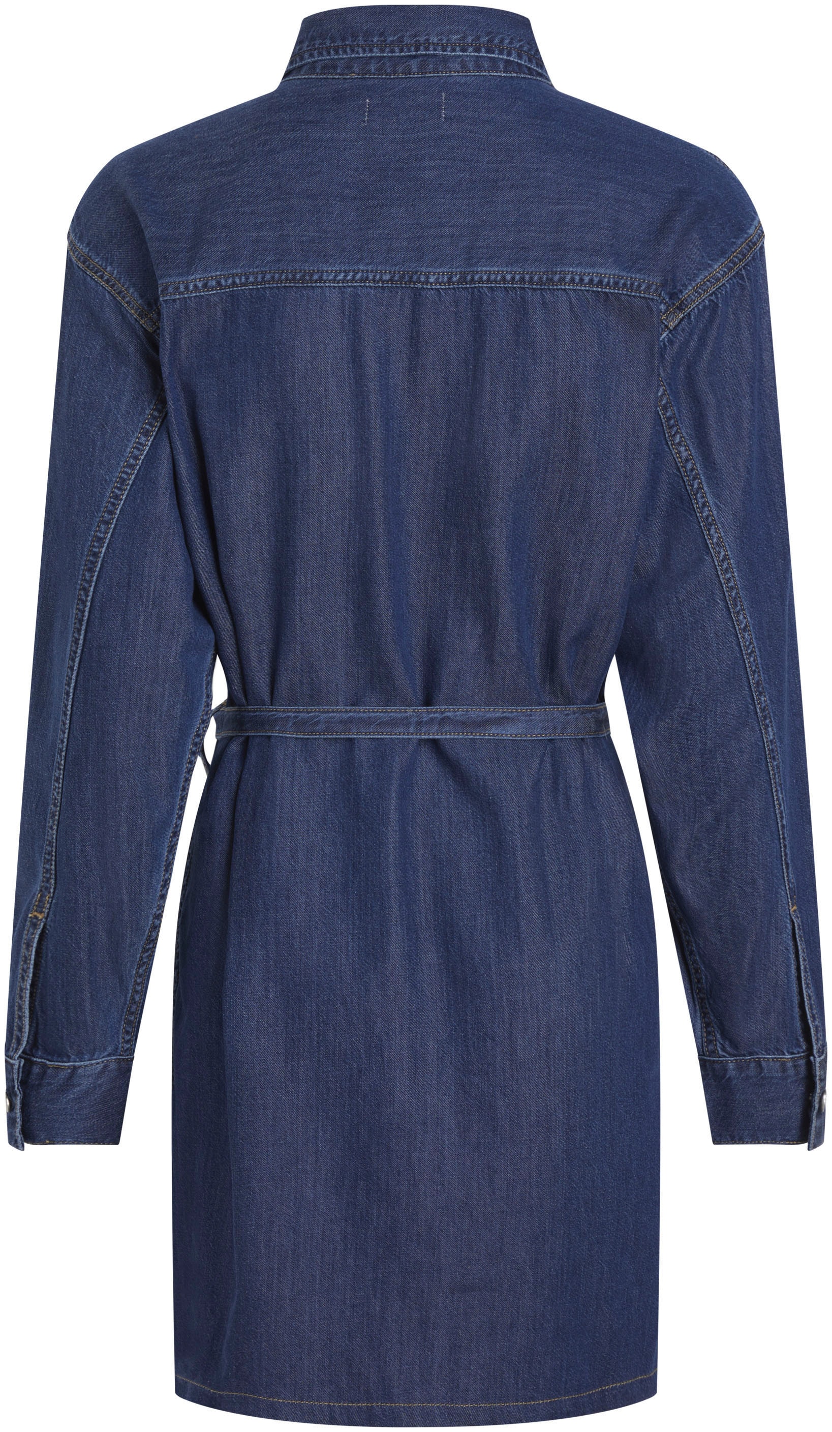 Calvin Klein Jeans Jeanskleid »BELTED TENCEL DENIM SHIRT DRESS«, mit Logostickerei