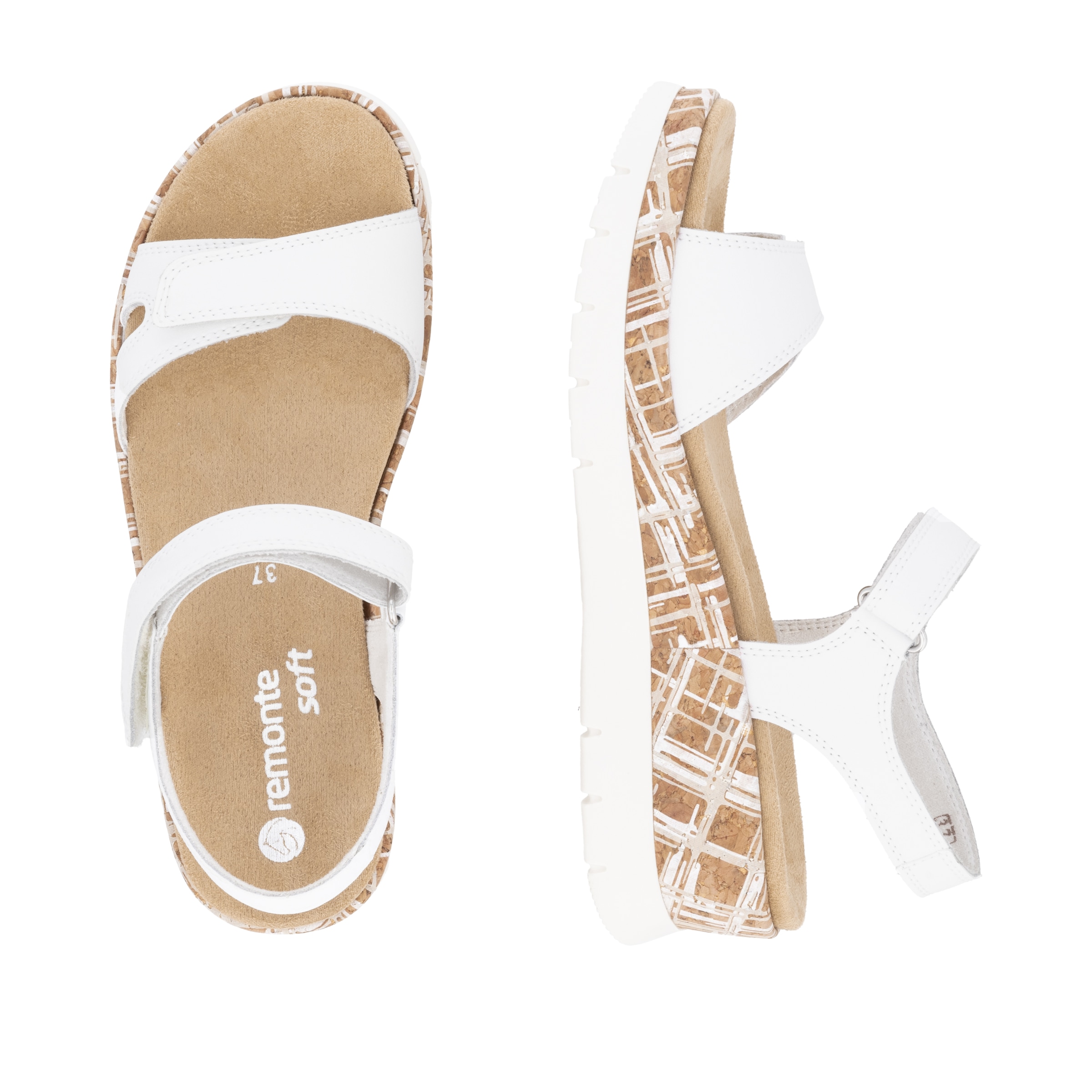 Remonte Keilsandalette, Riemchensandale, Bequemschuh, Sommerschuh mit Klettverschlüssen