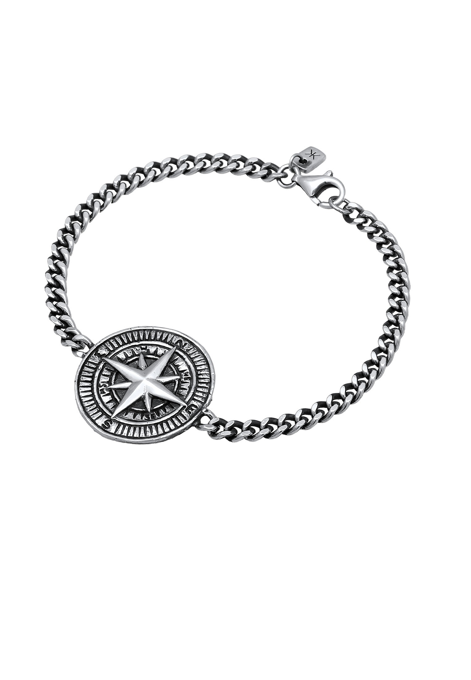 Kuzzoi Armkette »Armband Kompass Maritim Maskulin Massiv 925 Silber«