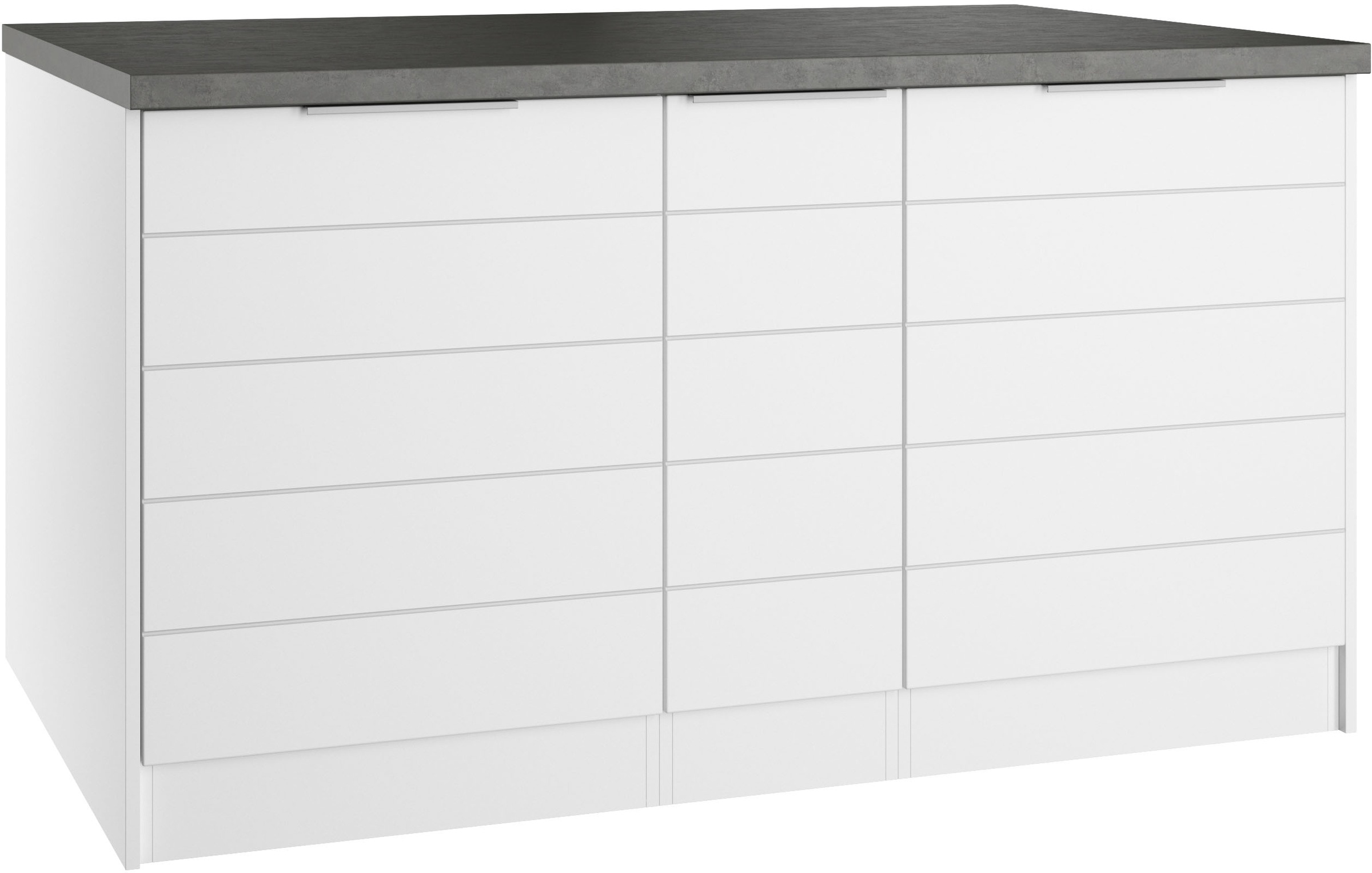 KOCHSTATION Kücheninsel »KS-Luhe, Breite 153 cm, mit Flaschenregal«, MDF-Fronten, Arbeitsplatte 38mm stark