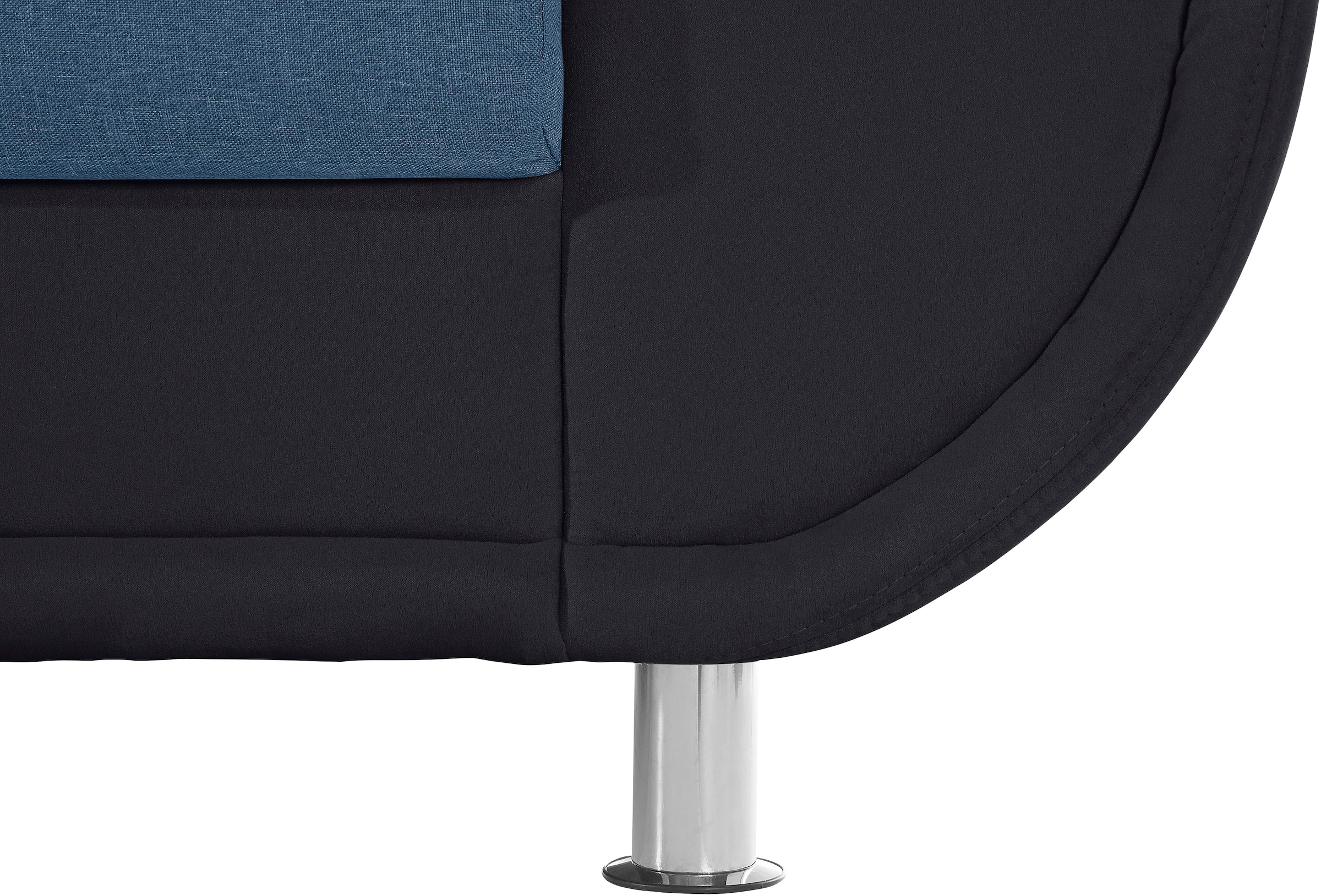 TRENDMANUFAKTUR Ecksofa »Rondo 3, zeitlos und bequem, Materialmix, breite Armlehnen, L-Form«, wahlweise mit Federkern für mehr Komfort, wahlweise mit Bettfunktion